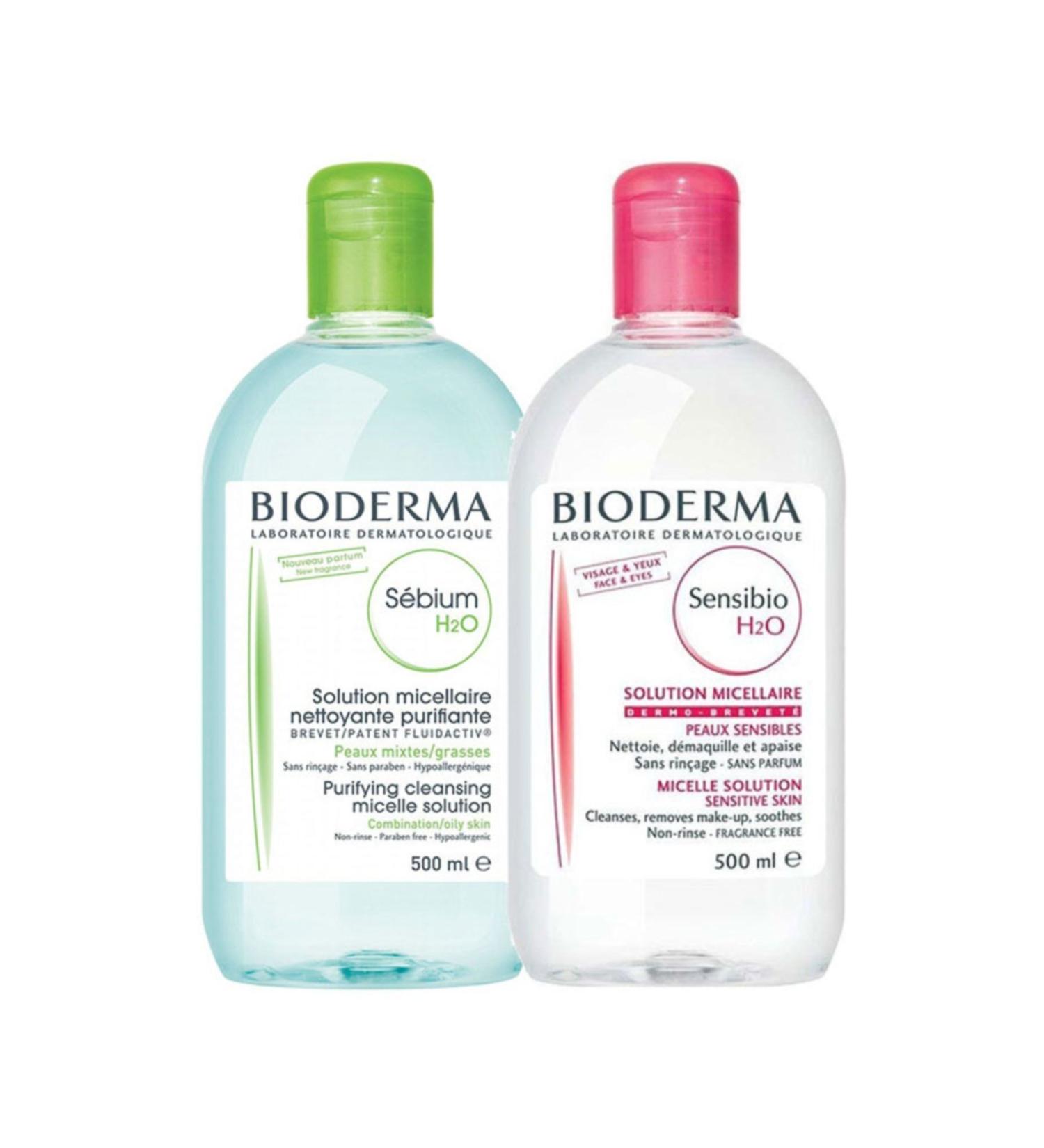 Bioderma Sebium H2O 500ml + Bioderma Sensibio H2O 500ml 9900000038511