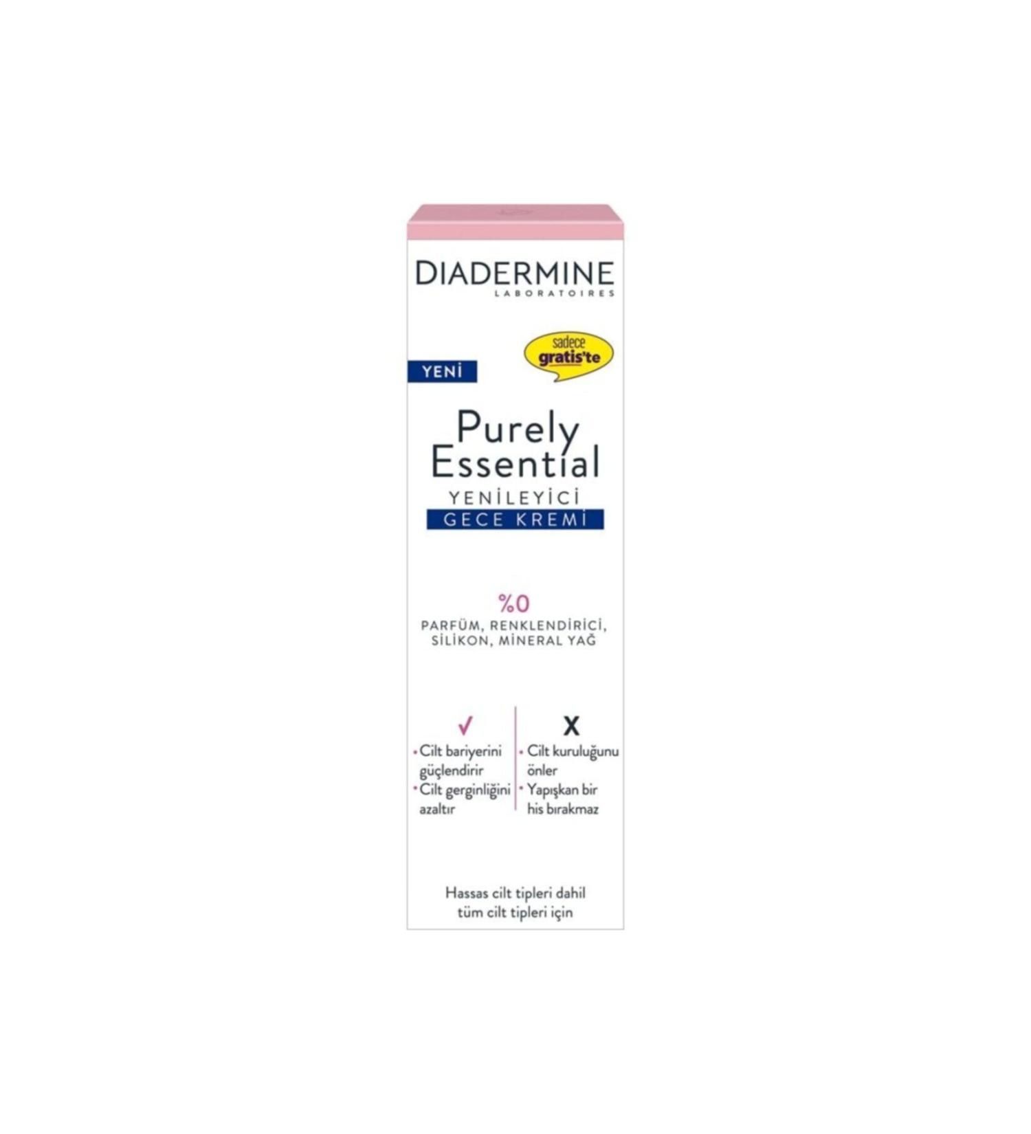 Diadermine Purely Essential Regenerating Night Cream 40 Ml