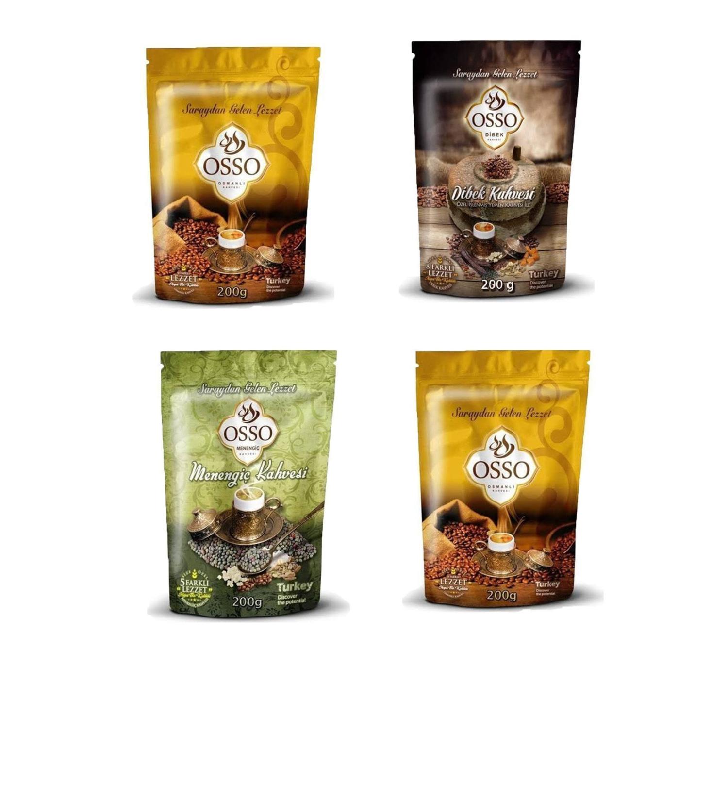 Osso Coffee Set of 4 (2 Ottoman Coffee - 1 Menengi Coffee - 1 Dibek Coffee) - Buy Online on GoSupps.com