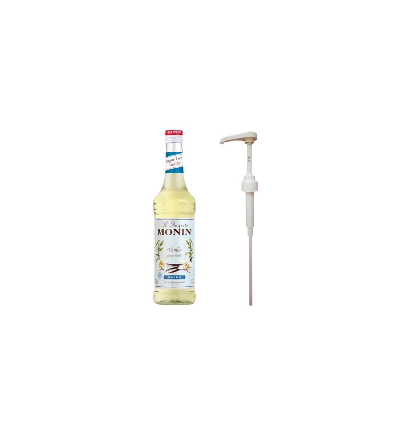 Monin Sugar Free Vanilla 700ml Syrup + Syrup Pump