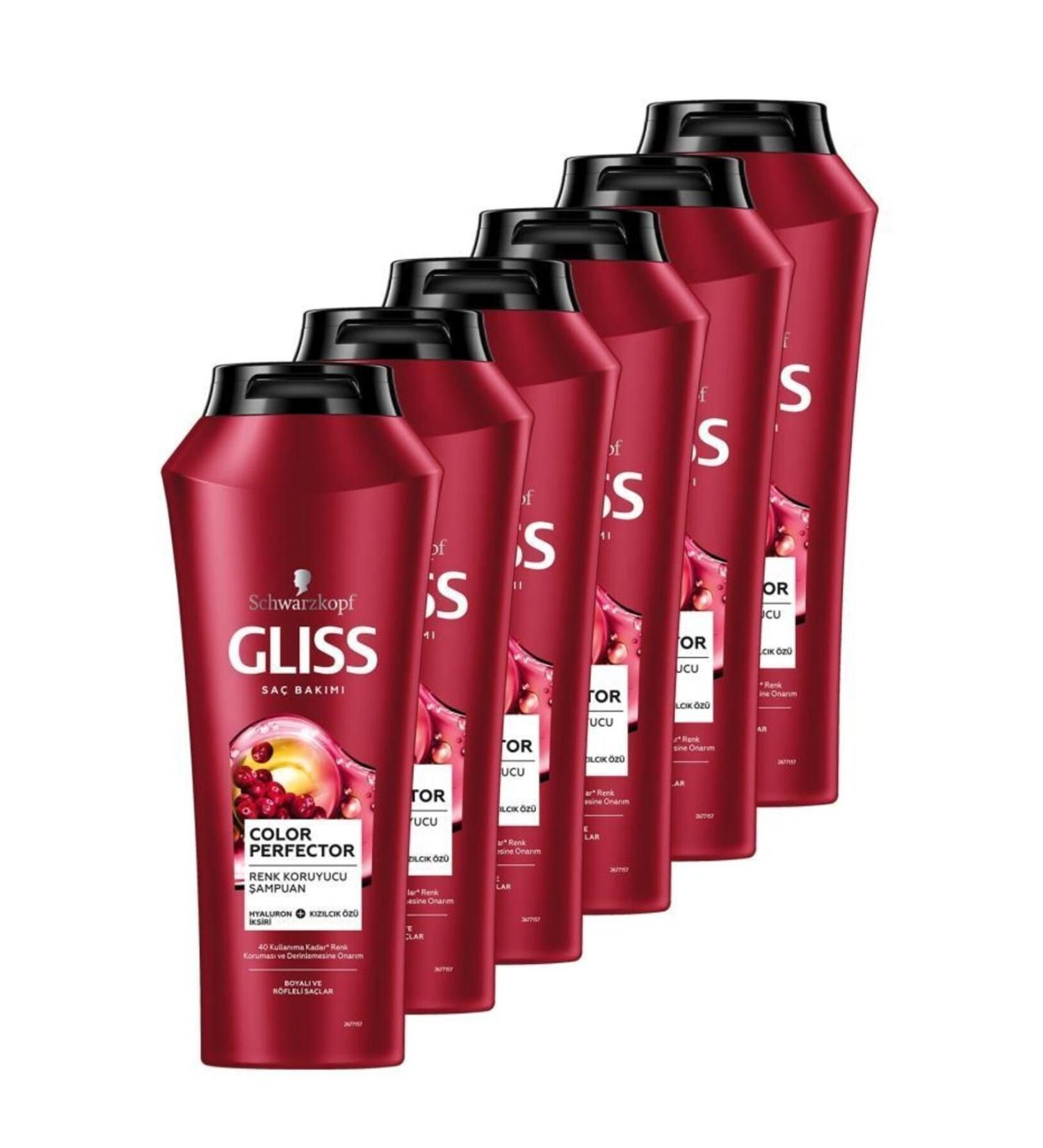 Gliss Gliss Color Perfector Color Protection Shampoo 500 ml X 6 Pieces - Buy Online on GoSupps.com
