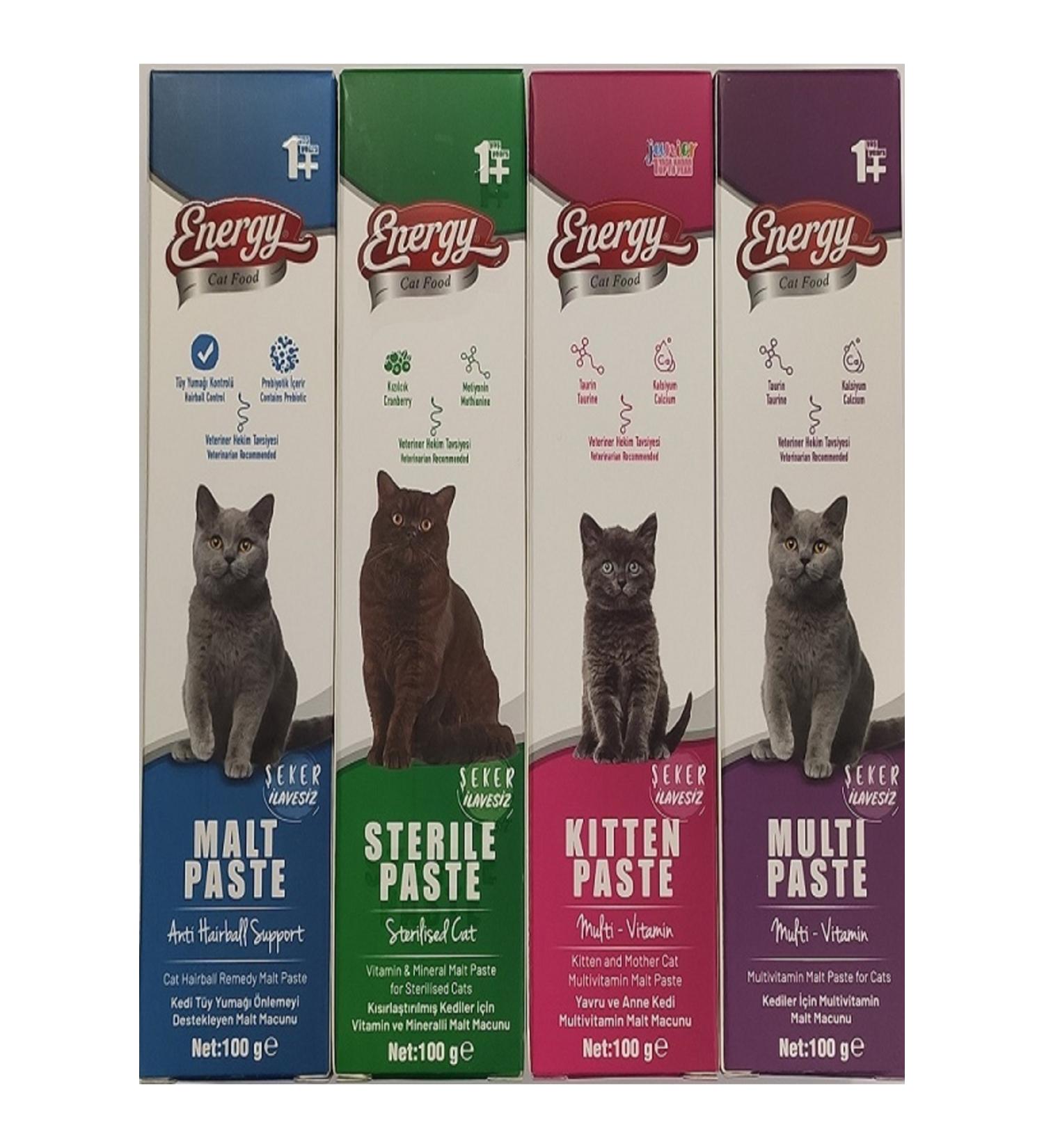 Energy CAT PASTE MIXED SET 100GR*4 PIECES 1+AGE