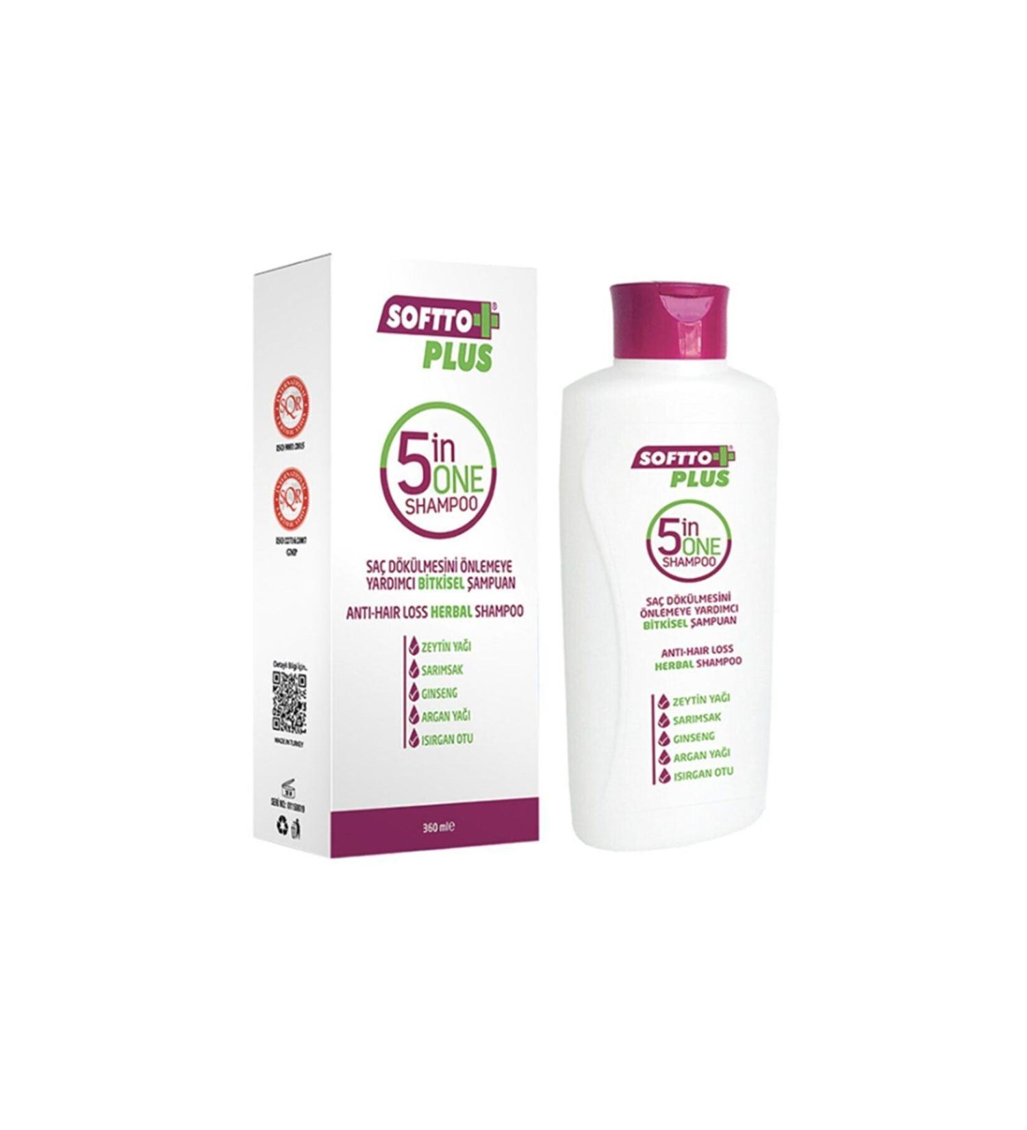 Softto Plus 5in Anti-Hair Loss Herbal Shampoo360 Ml KeyProduct1020