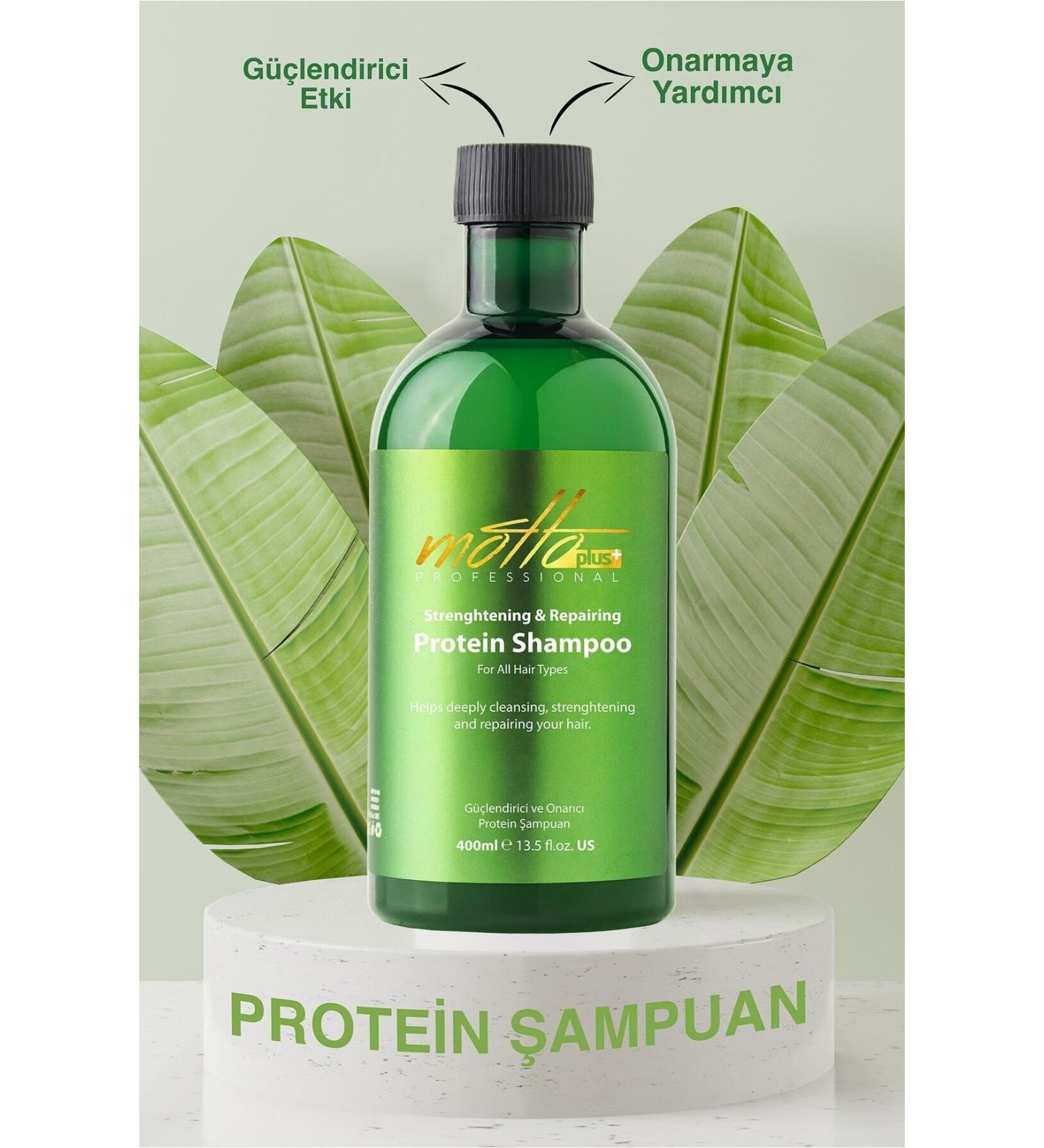 Motto Plus Professional Strengthening and Repairing Protein Shampoo 400 Ml - Buy Online on GoSupps.com