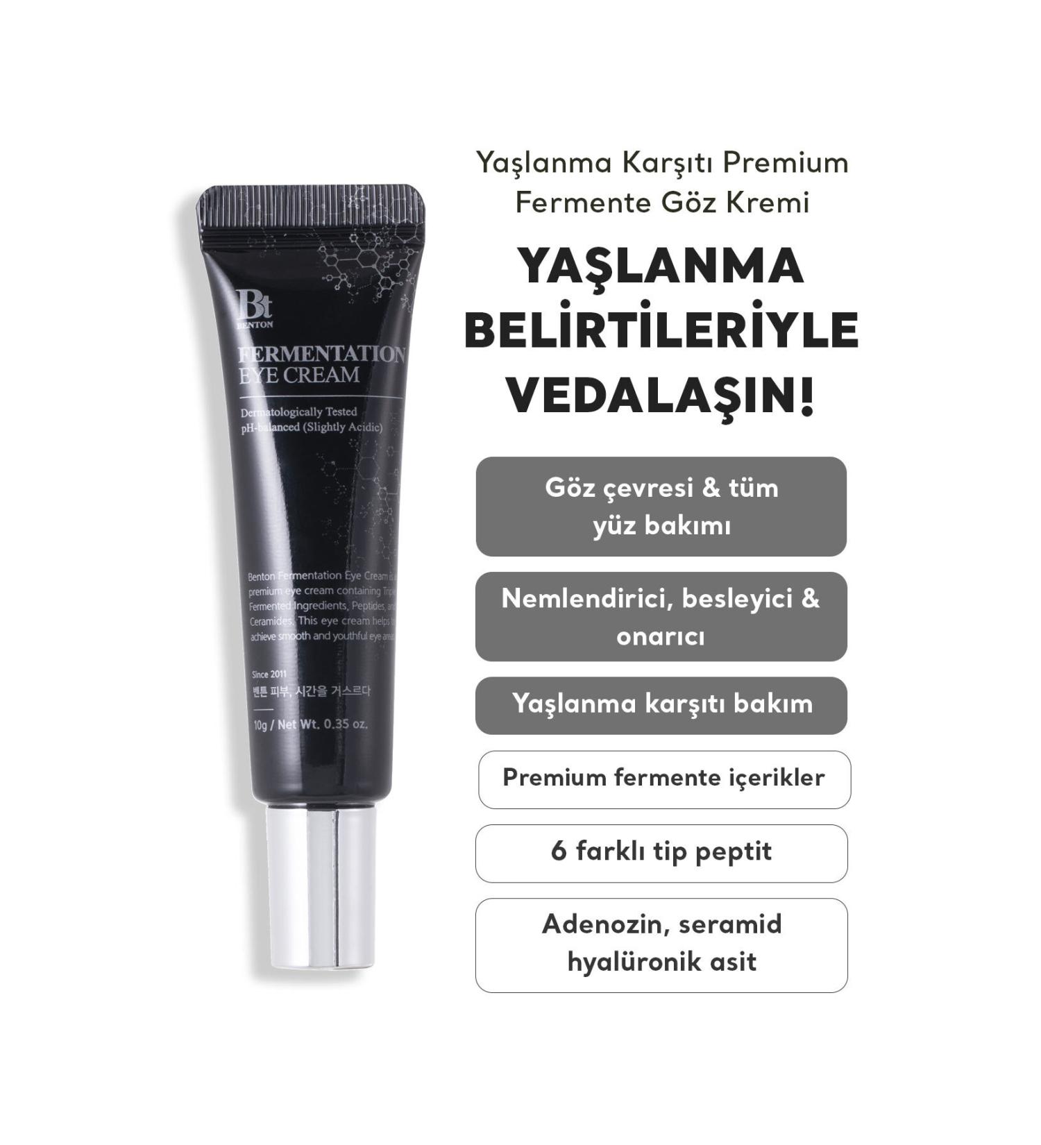 Benton Fermentation Eye Cream 10g Anti-Aging Premium Fermented Eye Cream - Buy Online on GoSupps.com