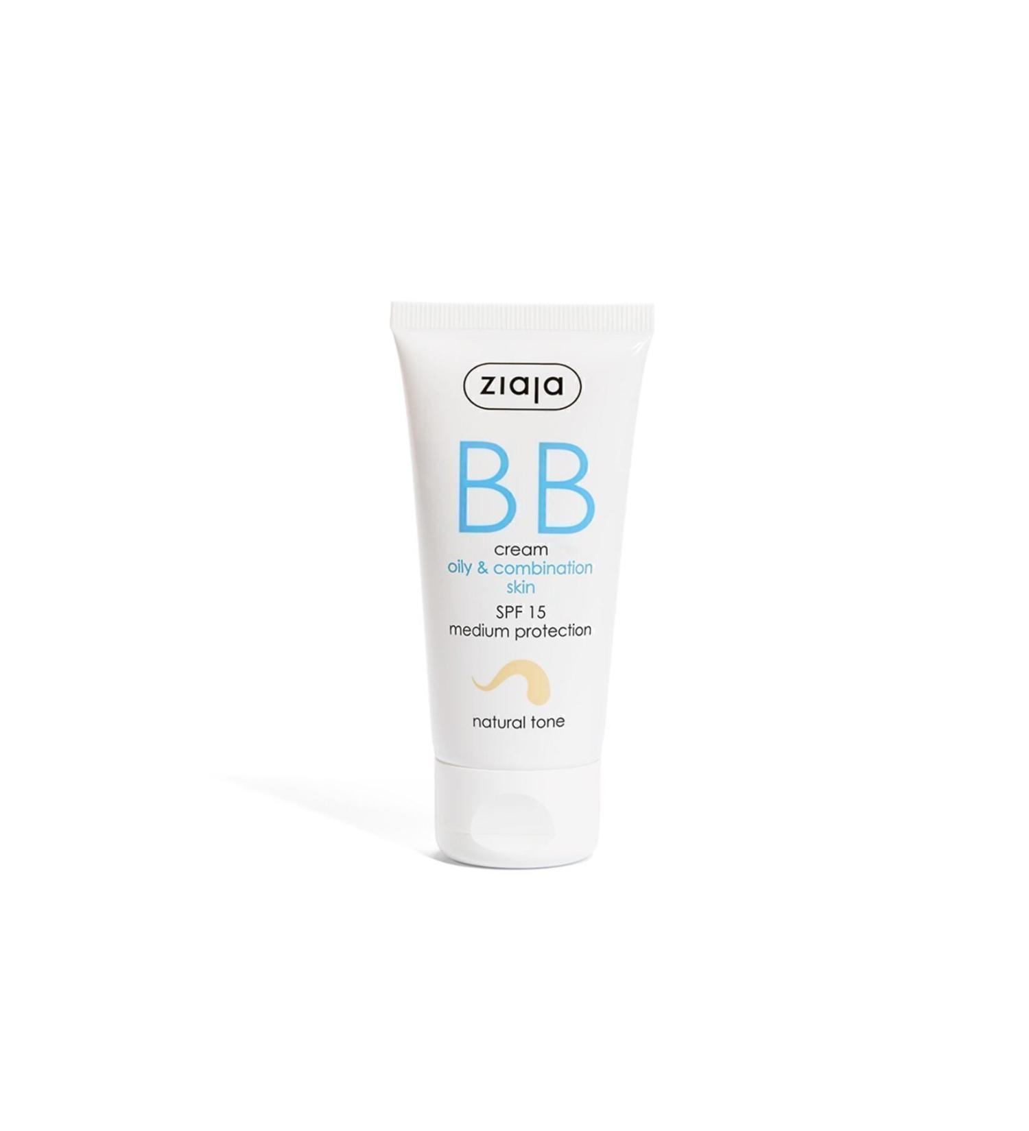 Ziaja Bb Cream Oily and Combination Skin Natural Tone Spf 15 50 ml - Buy Online on GoSupps.com