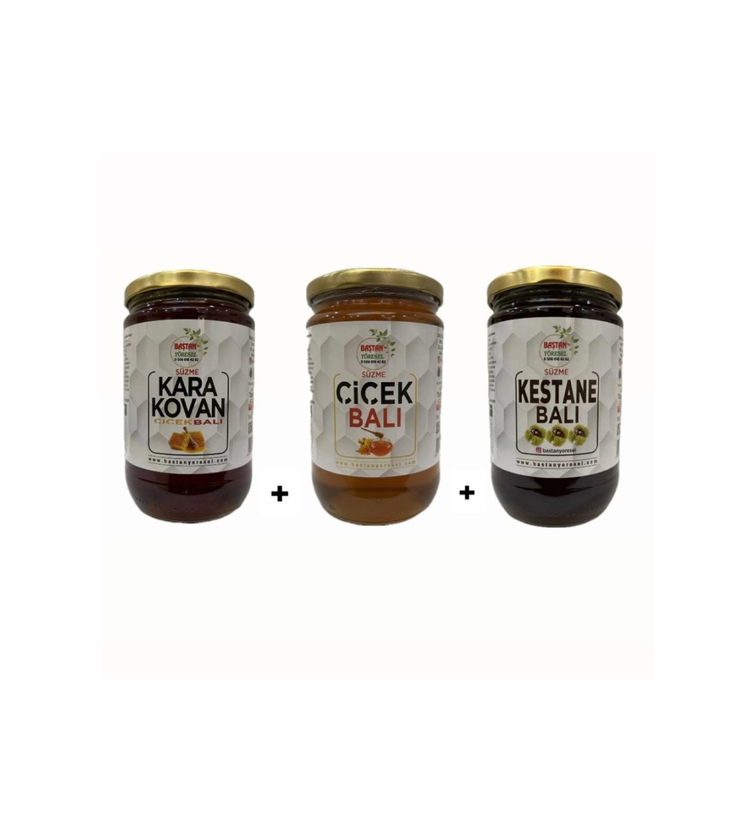 850grams of Local Black Honey 850grams of Flower 850grams of Chestnut Honey - Buy Online on GoSupps.com