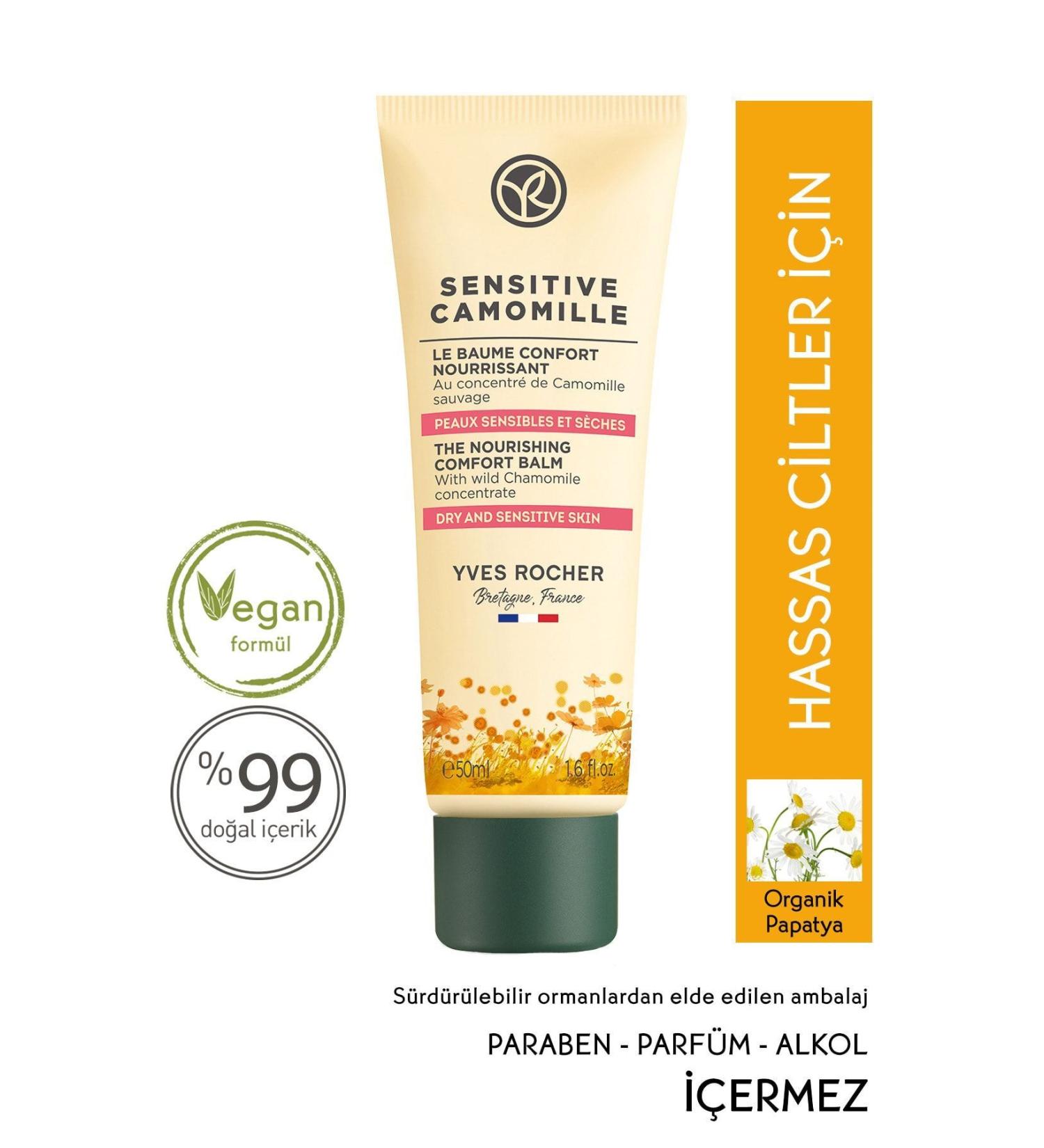 Yves Rocher Sensitive Camomille - Soothing and Moisturizing Intensive Texture Cream - 50 ml