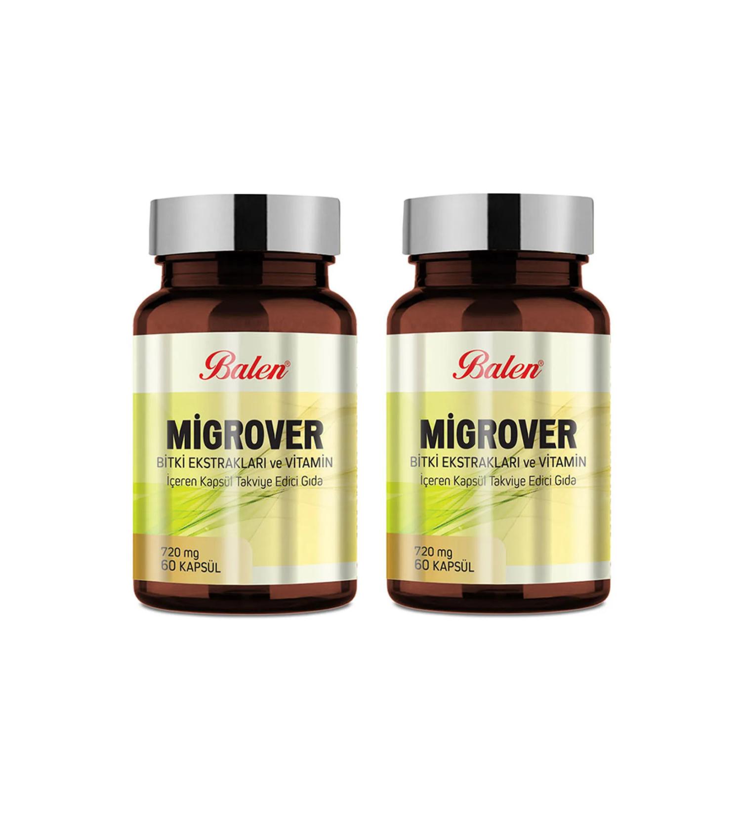 Balen Migrover Plant Extracts-vitamin 60 Capsules X 2 Pieces
