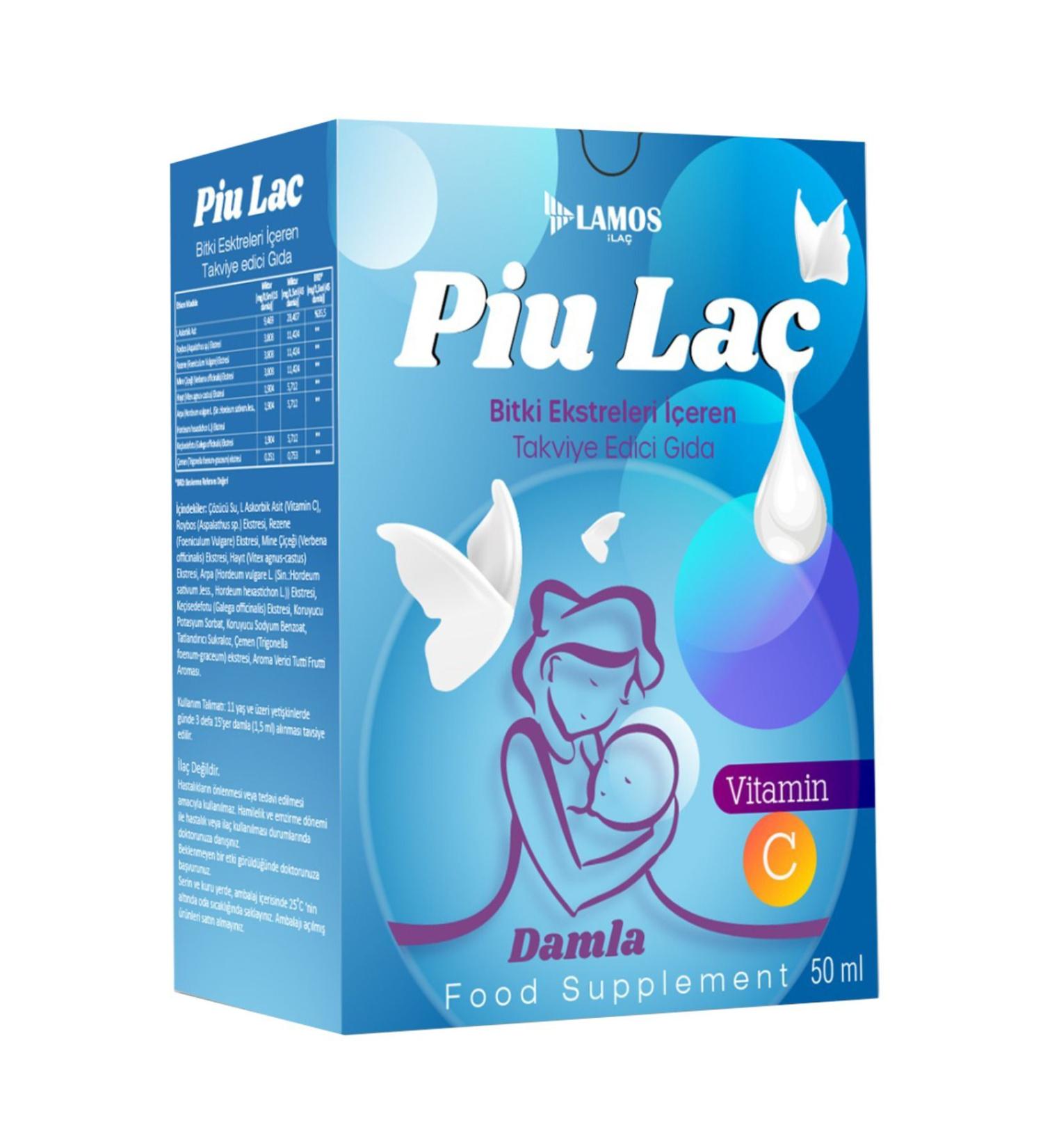 Lamos Piu Lac Milk Increasing Drops for Breastfeeding Mothers - Buy Online on GoSupps.com
