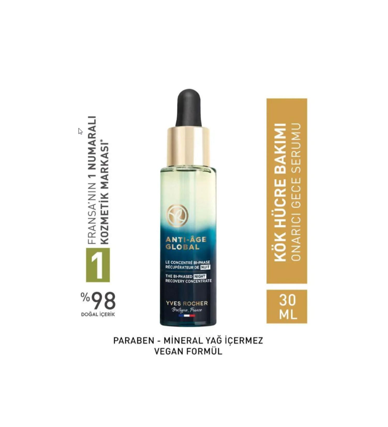 Yves Rocher ILLUMINATING-SHINING NIGHT SERUM - 30 ML DEMBA4834