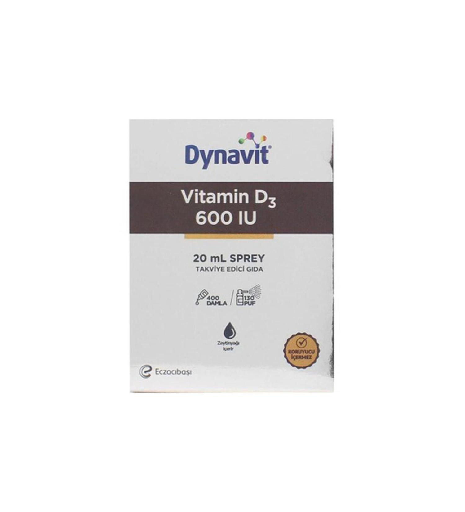 Dynavit Vitamin D3 600 Iu Spray 20 ml