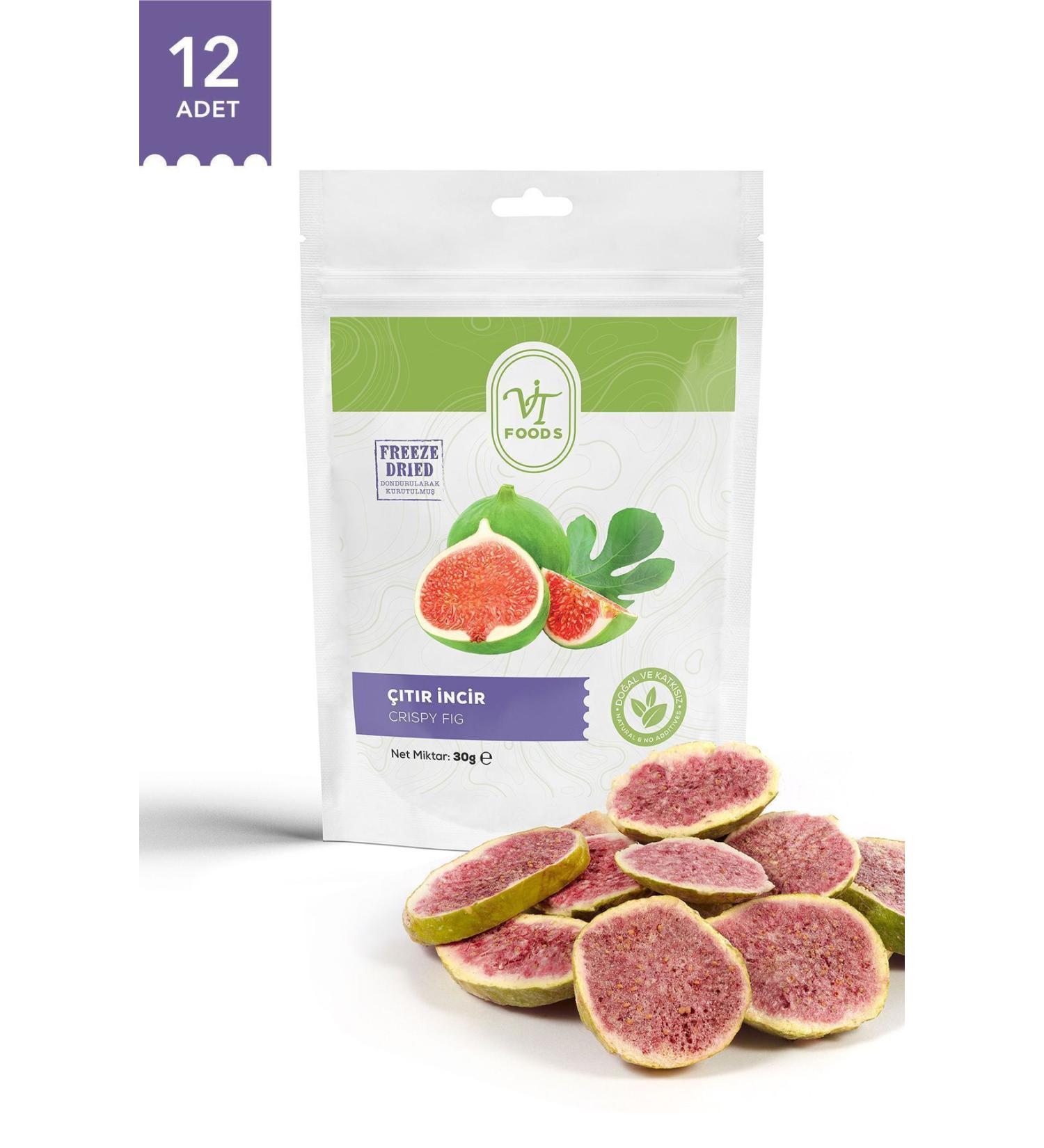 Vit Foods Freeze Dry Crispy Fig Slices - 12 Pieces