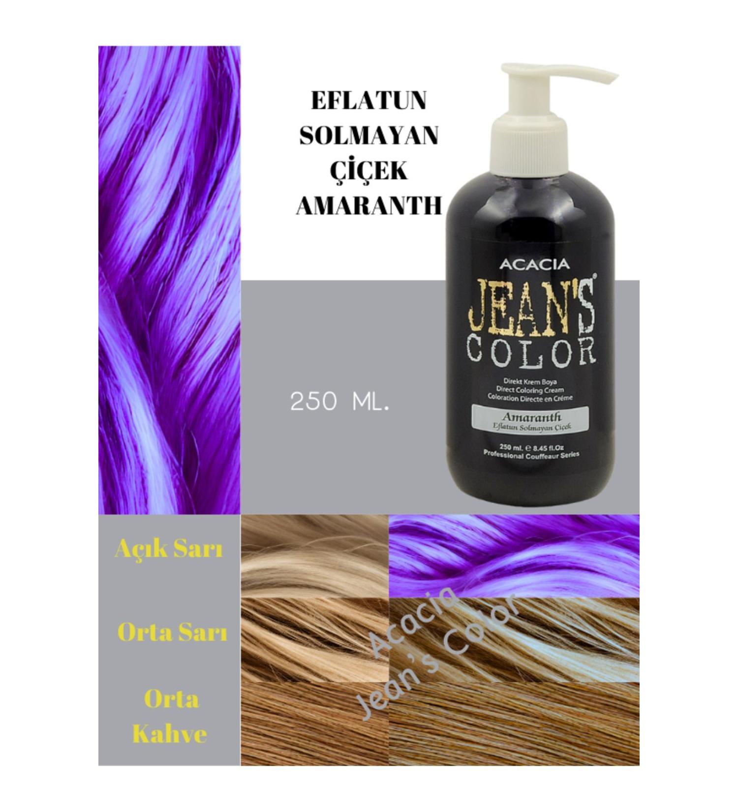 jeans color Ammonia-Free Colored Hair Dye Violet Unfading Flower 250ml. Odorless Water-Based Amaranth Hair Dye - Buy Online on GoSupps.com