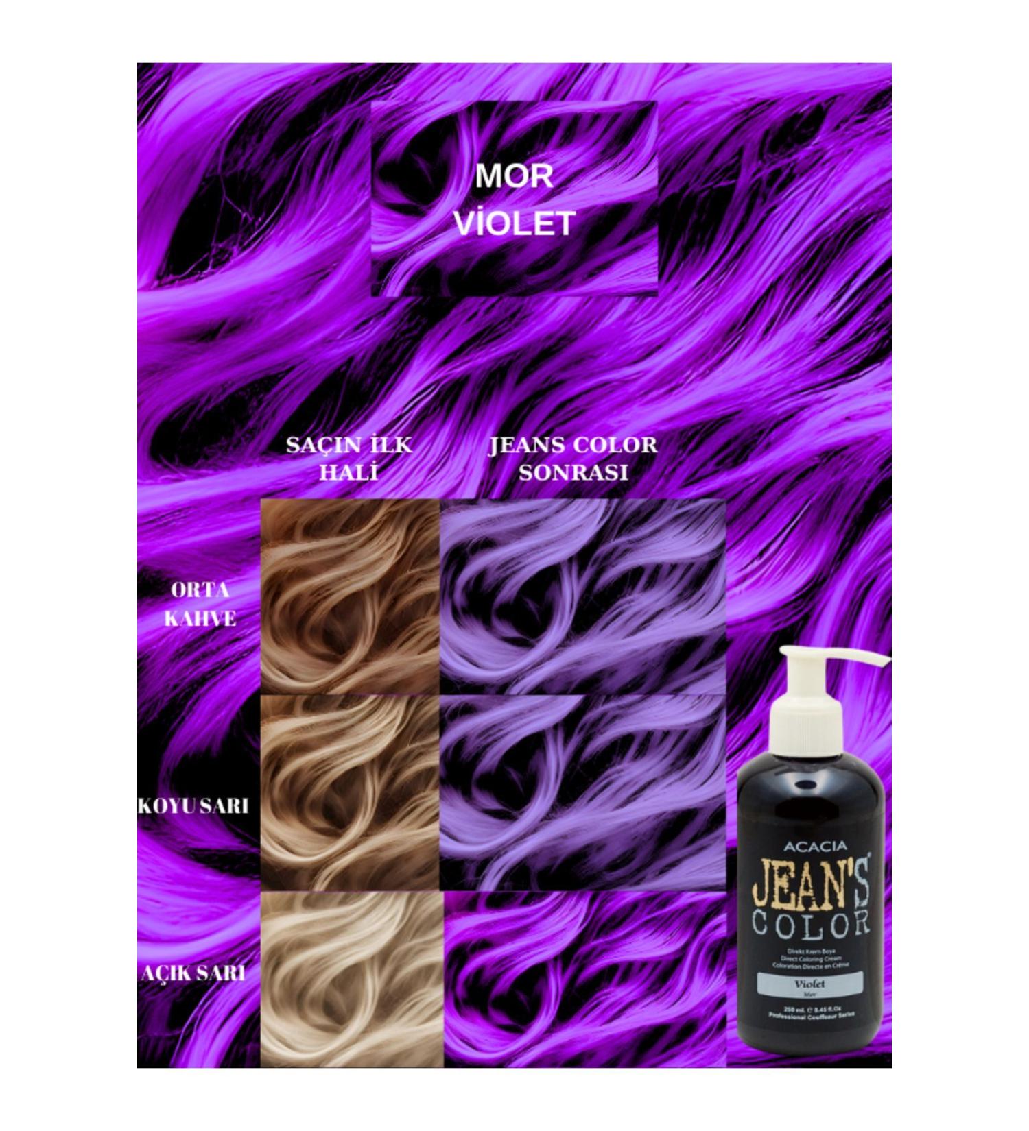 Acacia Jean's Color Purple 250ml. Violet Ammonia-Free Balayage Color Hair Dye - Buy Online on GoSupps.com