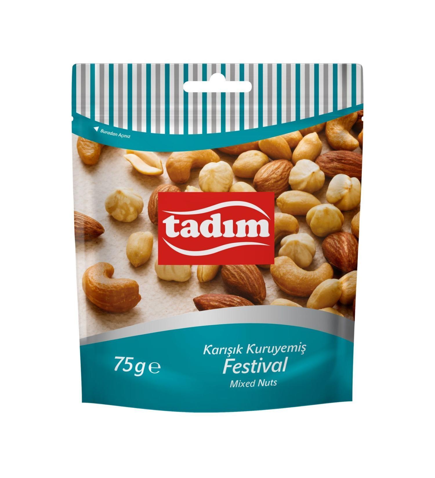 Tad m TADIM MIXED NUTS FESTIVAL 75gr X 12 PIECES - Buy Online on GoSupps.com