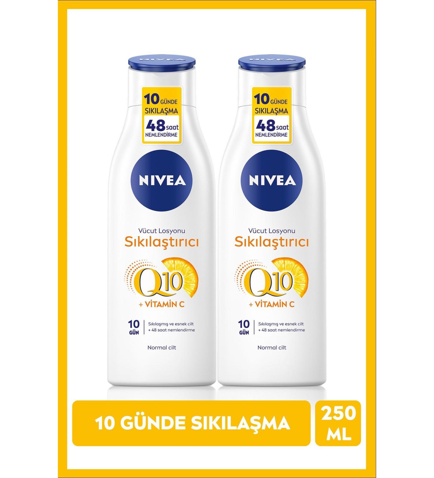 NIVEA Vitamin C Q10 Firming and 48 Hour Moisturizing Body Lotion 2 X 250 ml  - Buy Online on GoSupps.com