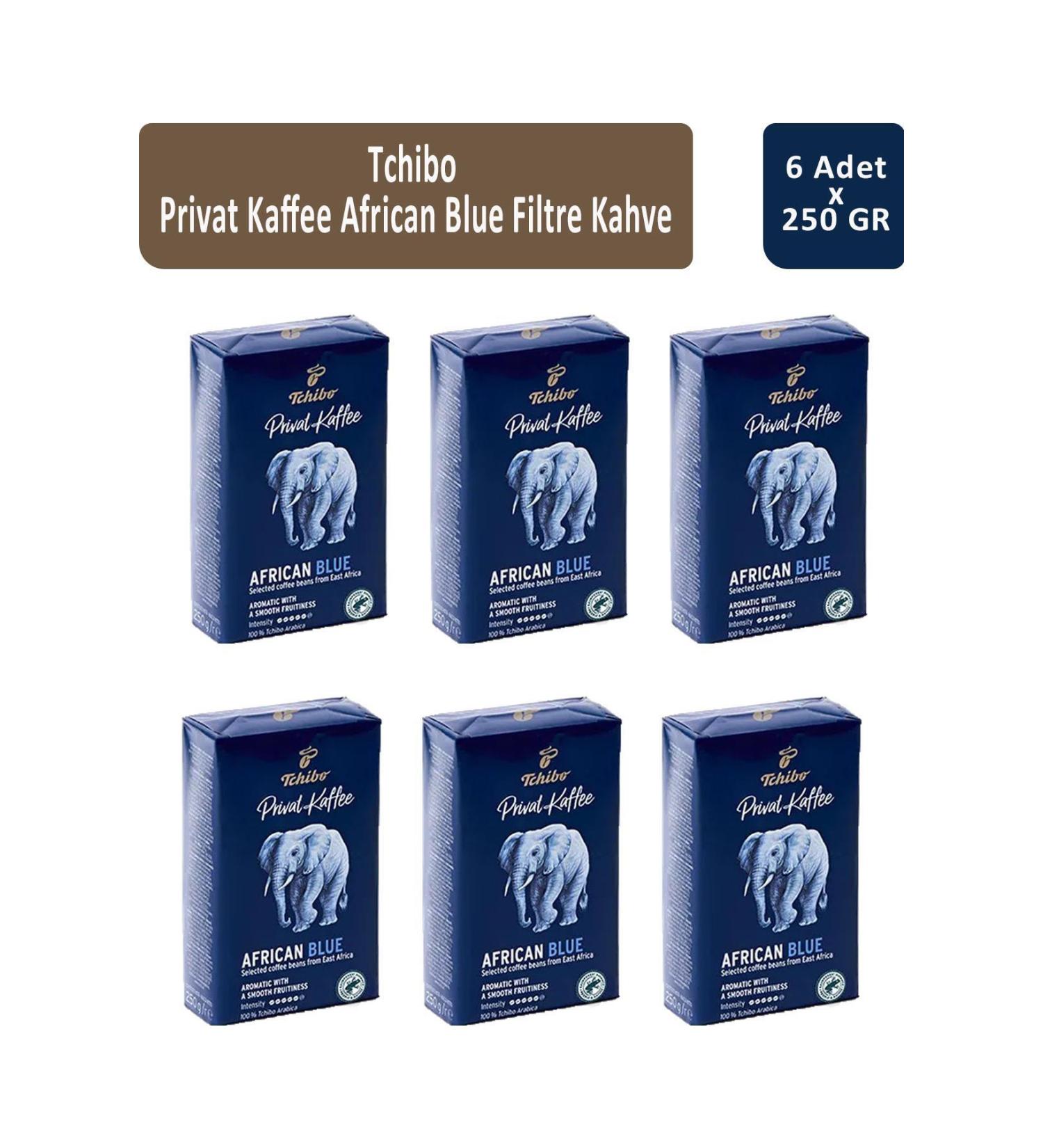 Tchibo Privat African Blue Filter Coffee 250 gr x 6 Pieces - Buy Online on GoSupps.com