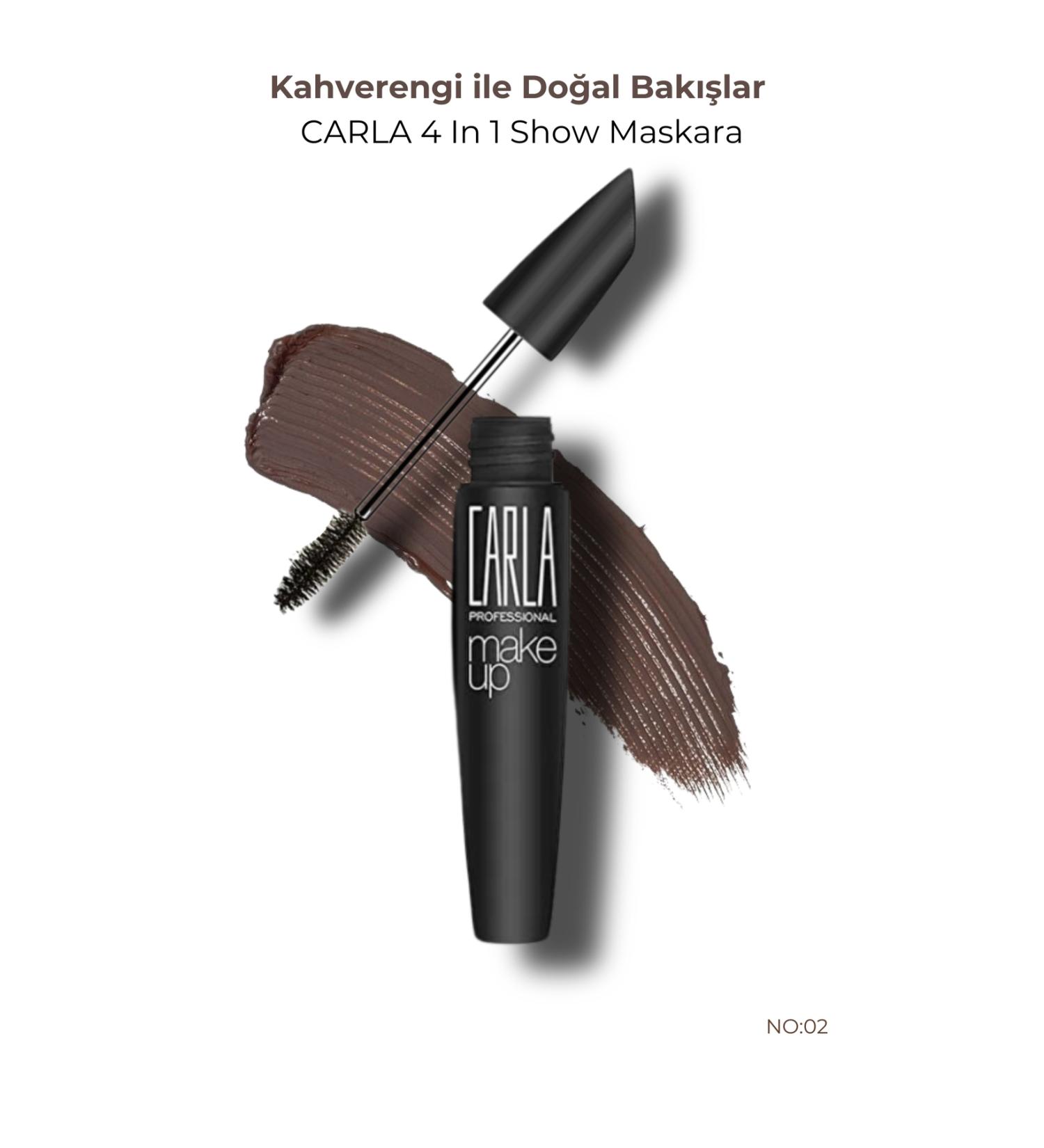 CARLA 4 In 1 Show Mascara Brown 7.5 ml - No: 02 - Buy Online on GoSupps.com