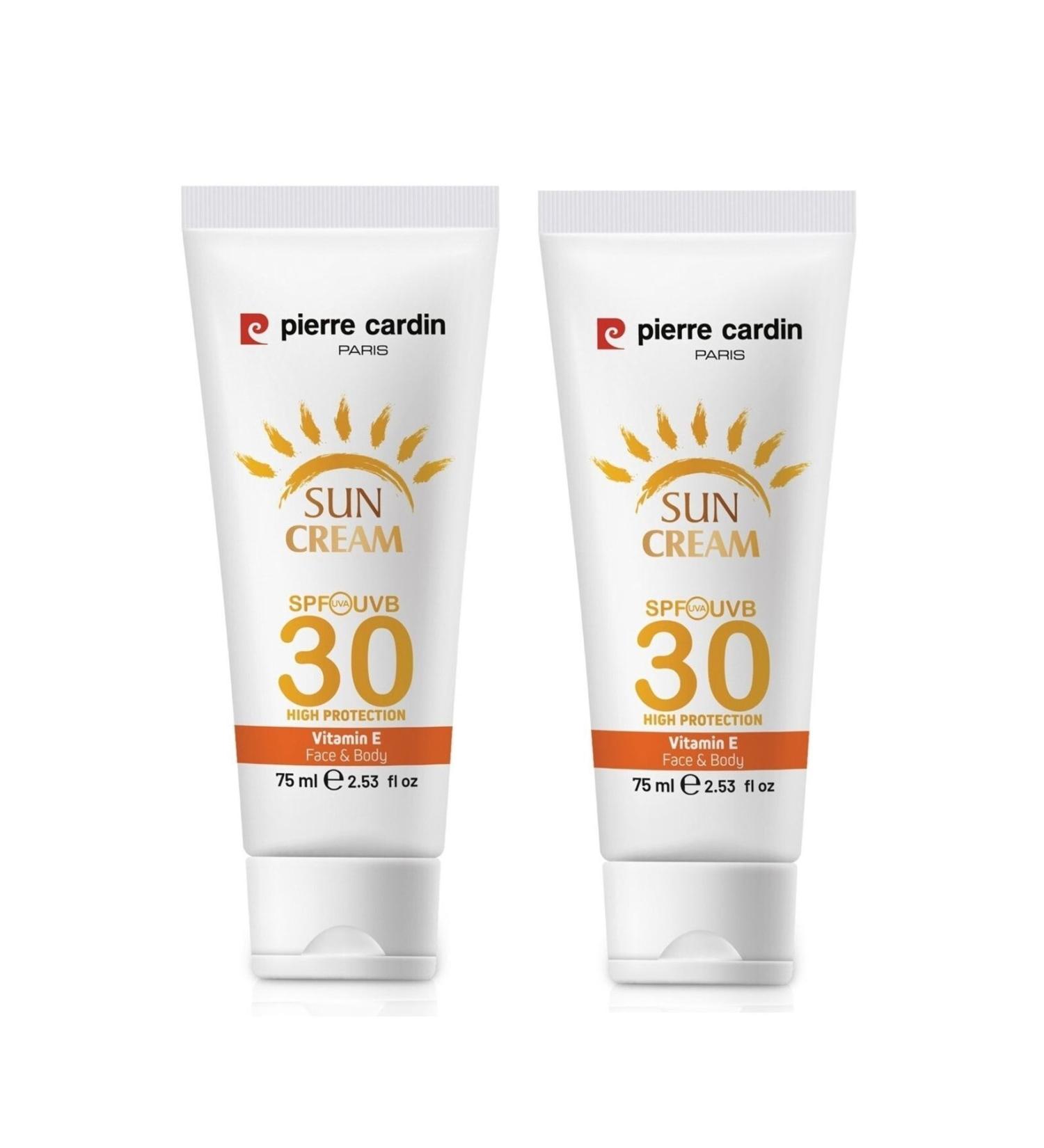 Pierre Cardin Protective Sun Cream 30 Spf High Protection - 75 Ml 2 Pieces