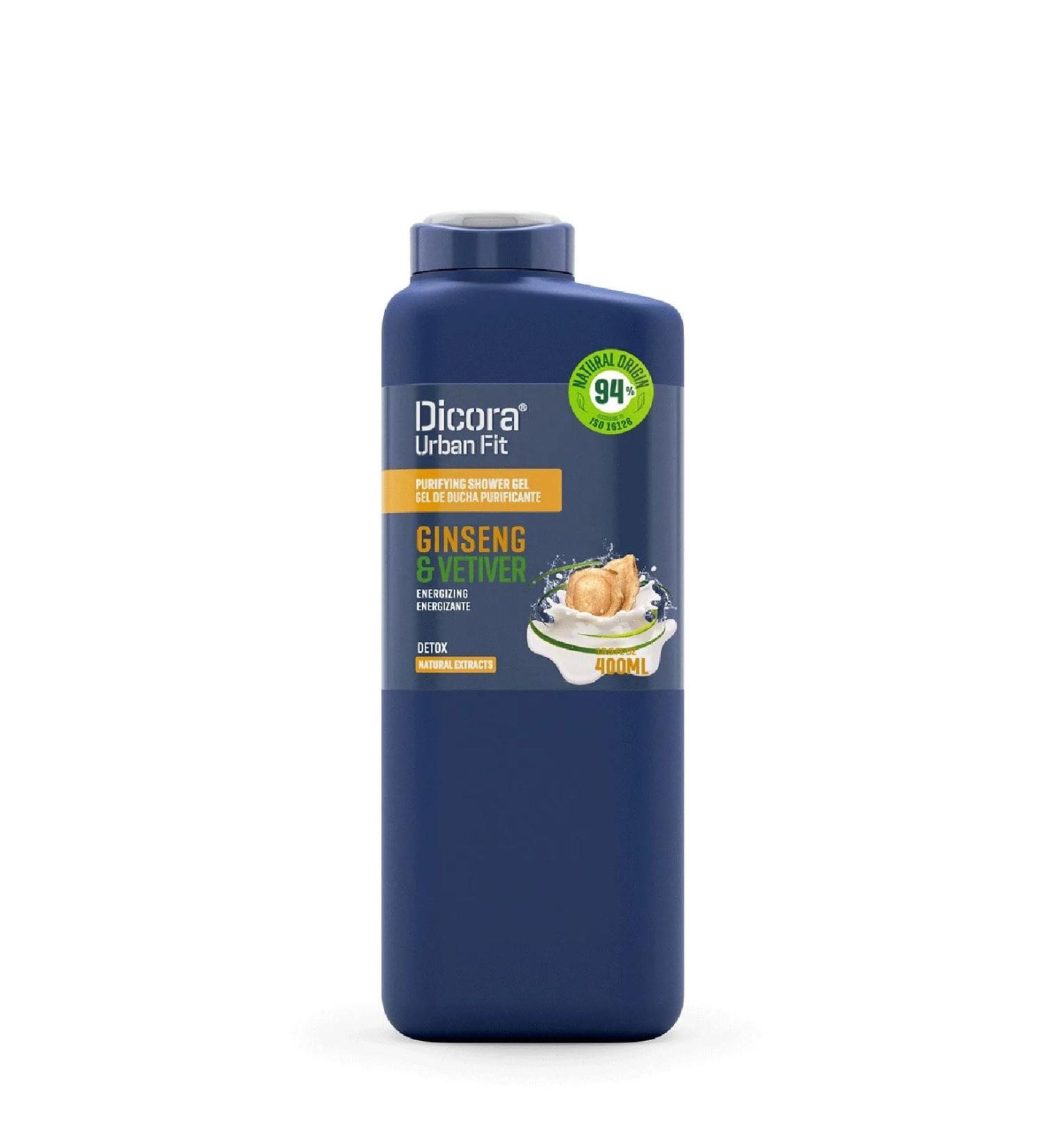 DICORA URBAN FIT Ginseng & Vetiver Energizing Detoxifying Shower Gel 400ml