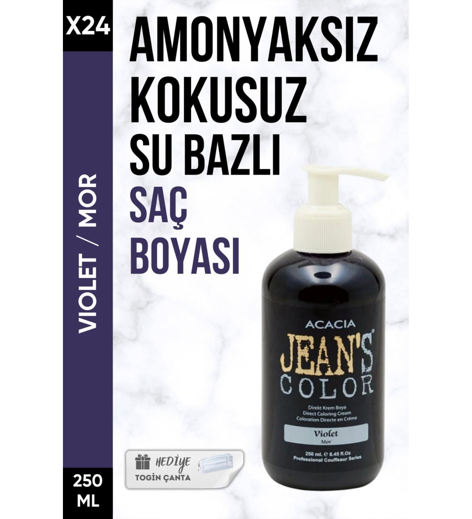 Acacia Ammonia Free Purple Hair Dye 250 Ml X24 Pieces + Togin Bag Gift