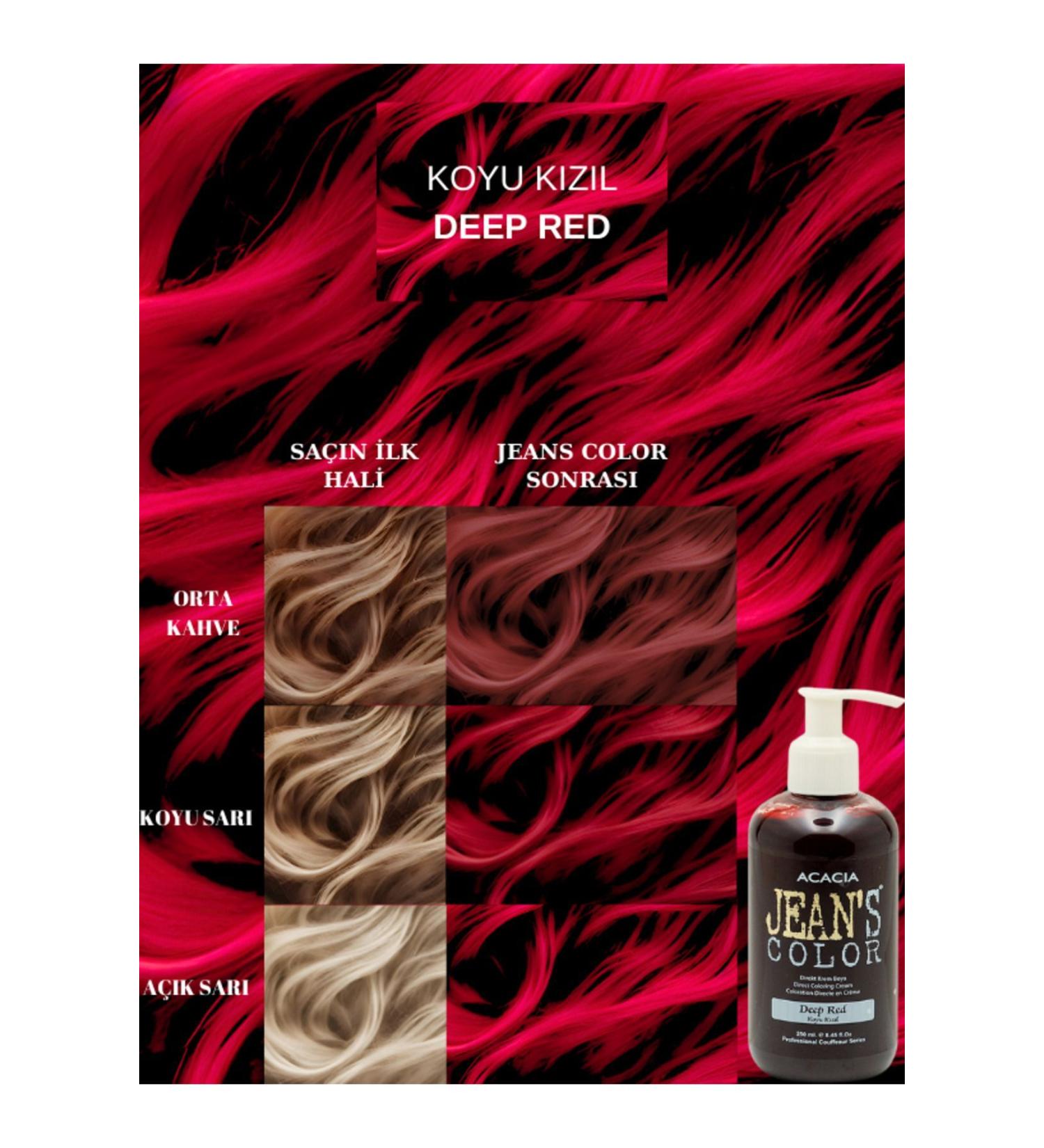 Acacia Jean's Color Hair Dye Dark Red 250 ml - Buy Online on GoSupps.com