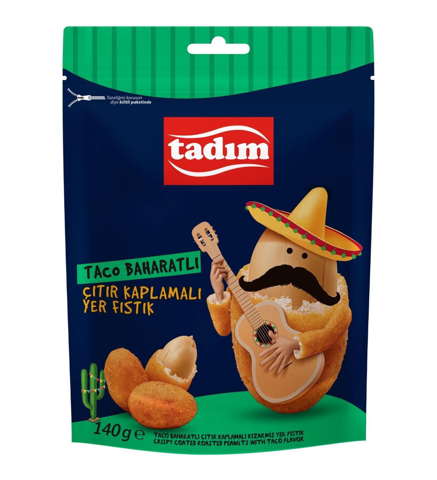 Tad m TADIM PEANUT CRUNCHY COATED TACO BAHT. 140gr X12