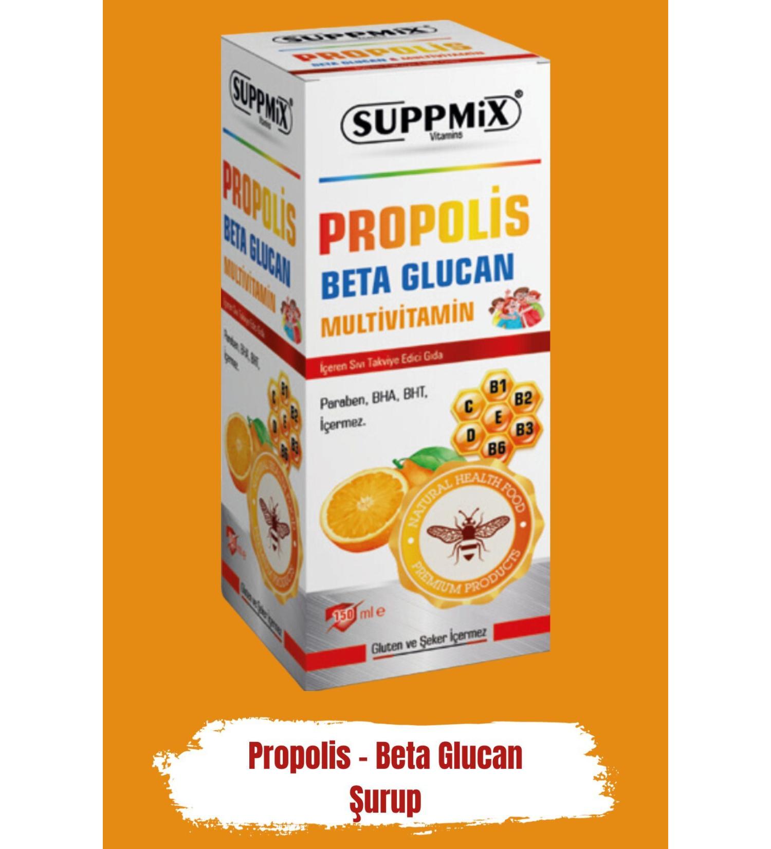 suppmix Propolis Beta Glucan Multivitamin Syrup 150 Ml