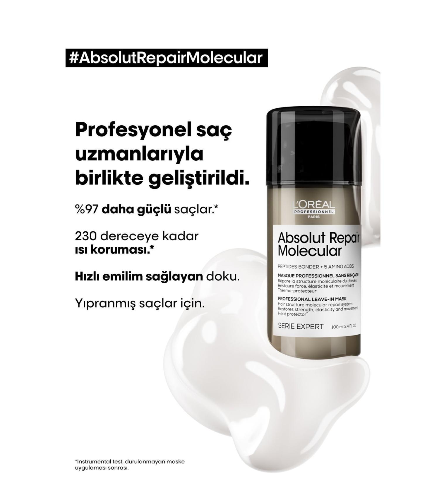 L'oreal Professionnel Serie Expert Absolut Repair Molecular Leave-in Conditioner for All Damaged Hair - Buy Online on GoSupps.com