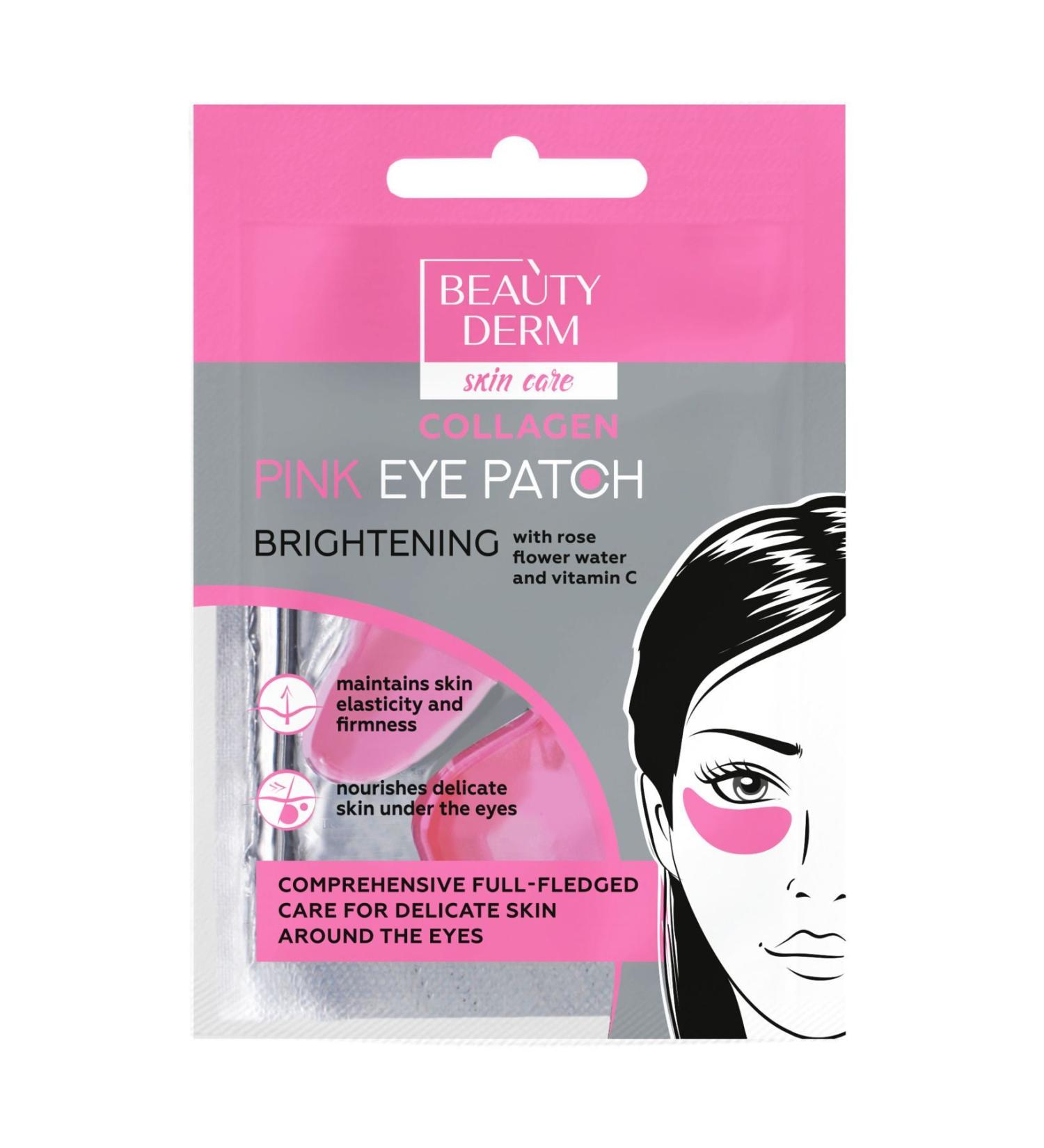 BEAUTY DERM Under Eye Mask Rose Water and Vitamin C Collagen Patch - Buy Online on GoSupps.com