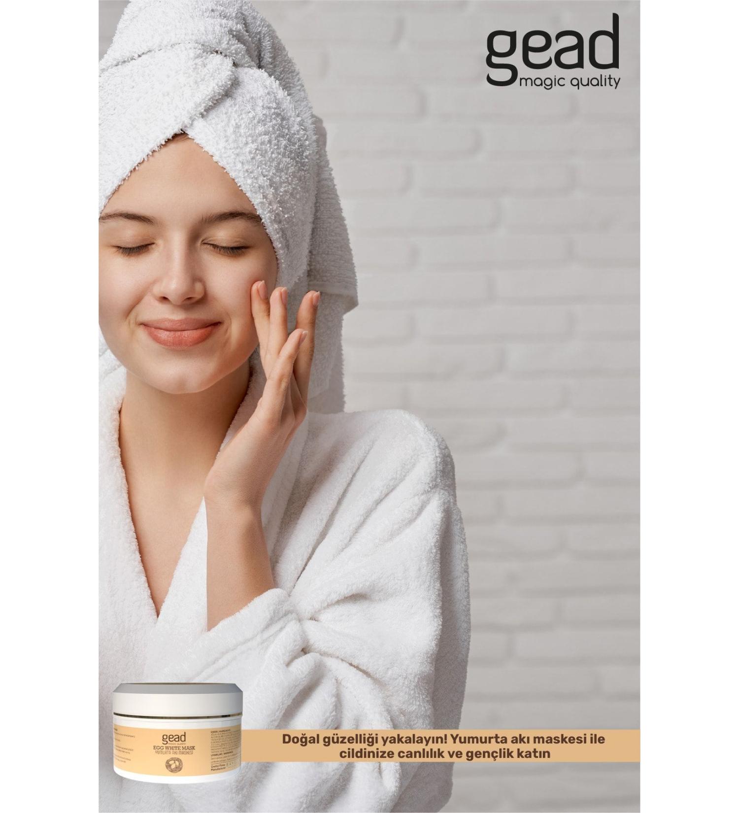 Gead 2 Pieces Egg White Mask-Pore Tightening Egg White Mask-200 gr - Buy Online on GoSupps.com