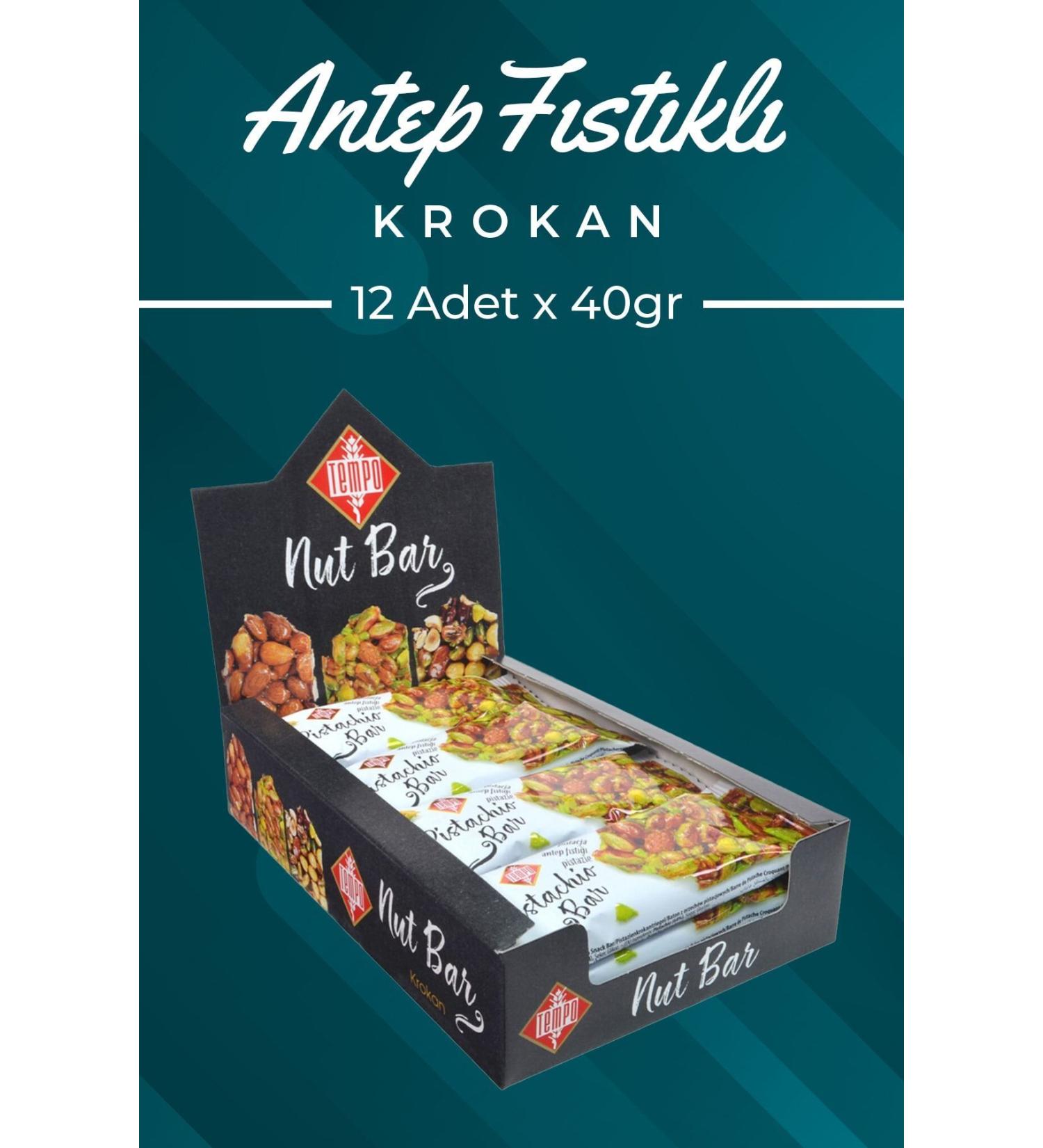 Tempo Confectionery Pistachio Croquant 40gr 12 Piece Box