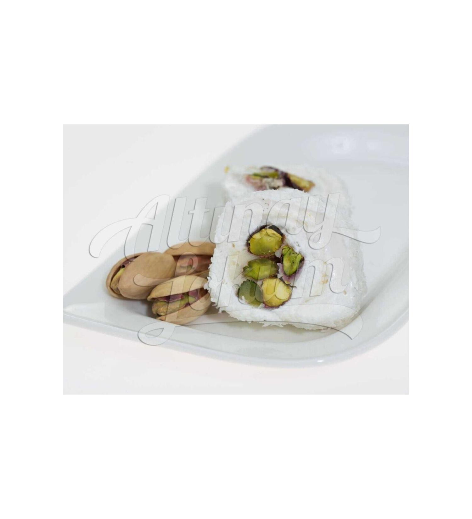 Alt nay ekerleme Famous Afyon Sultan Buffalo Cream Turkish Delight with Pistachio 1 Kg