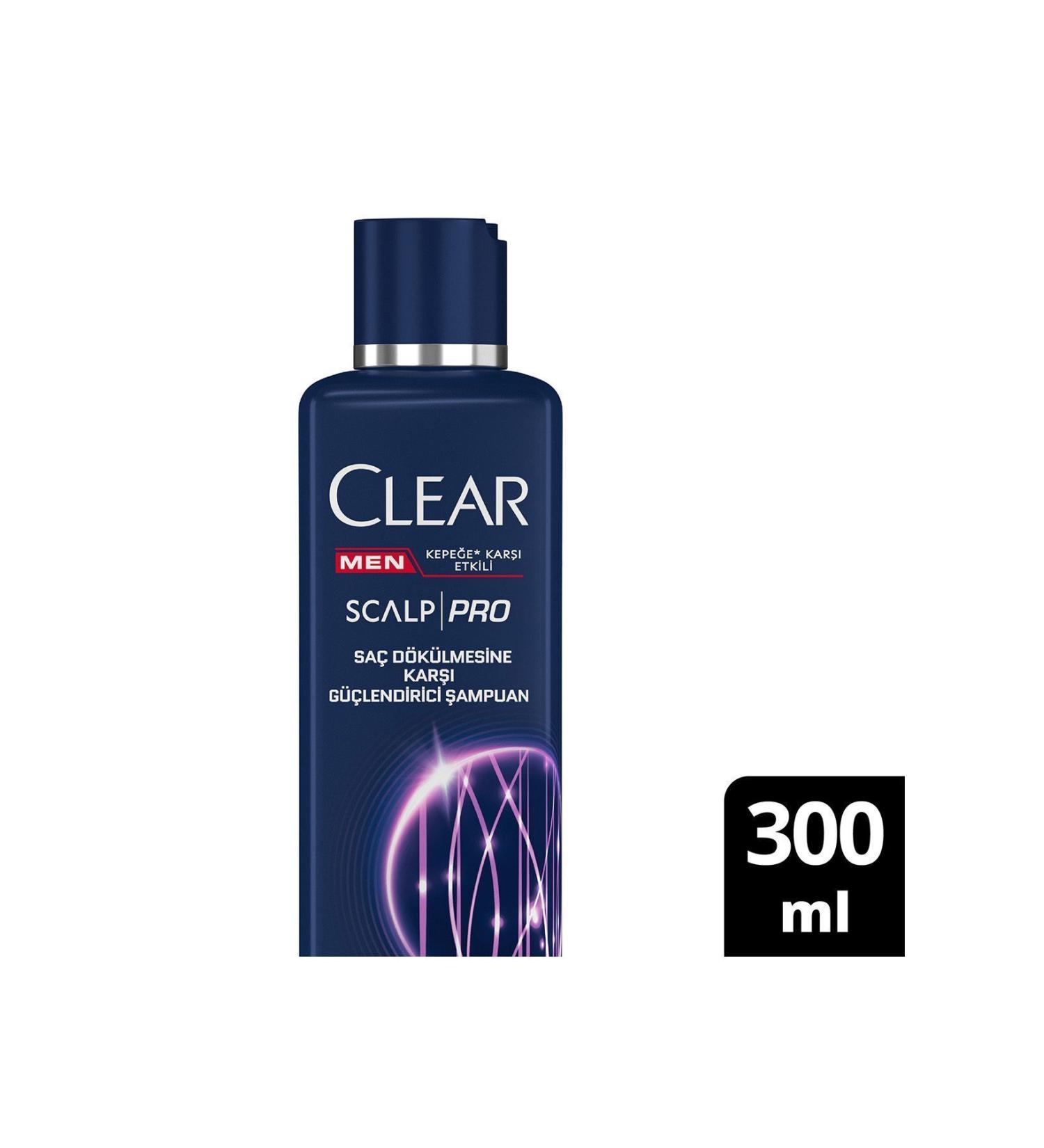 Clear Men Scalp Pro Strengthening Shampoo Effective Against Hair Loss and Dandruff 300 ml - Buy Online on GoSupps.com