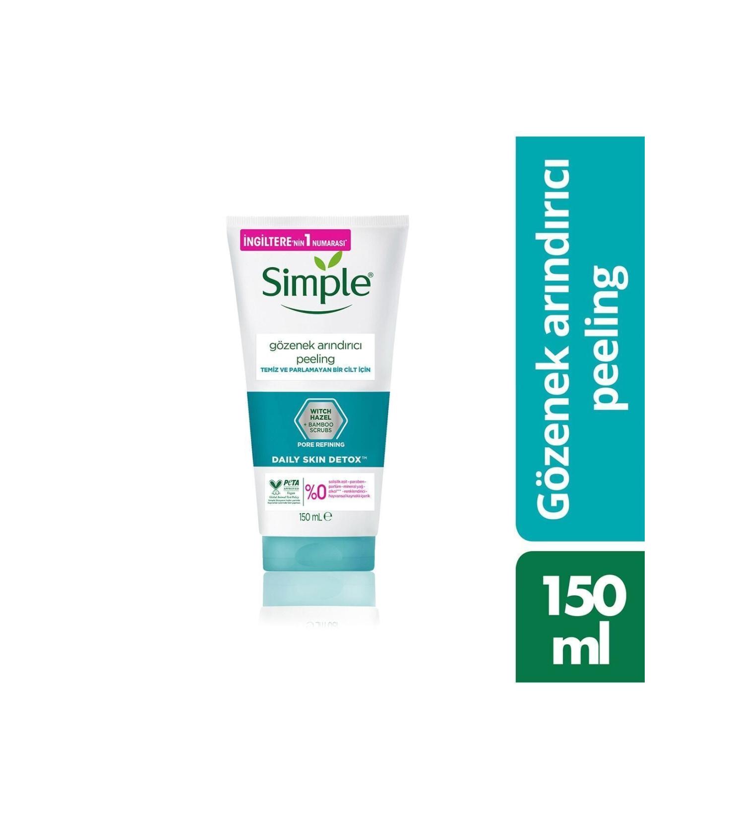 Simple Daily Skin Detox Pore Refining Peeling For Clean and Shine-Free Skin 150 ml - Buy Online on GoSupps.com