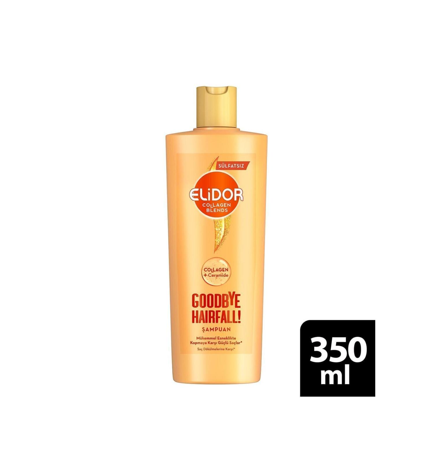 Elidor Collagen Blends Sulfate-Free Hair Care Shampoo Goodbye Hairfall Against Hair Loss 350 ml - Buy Online on GoSupps.com