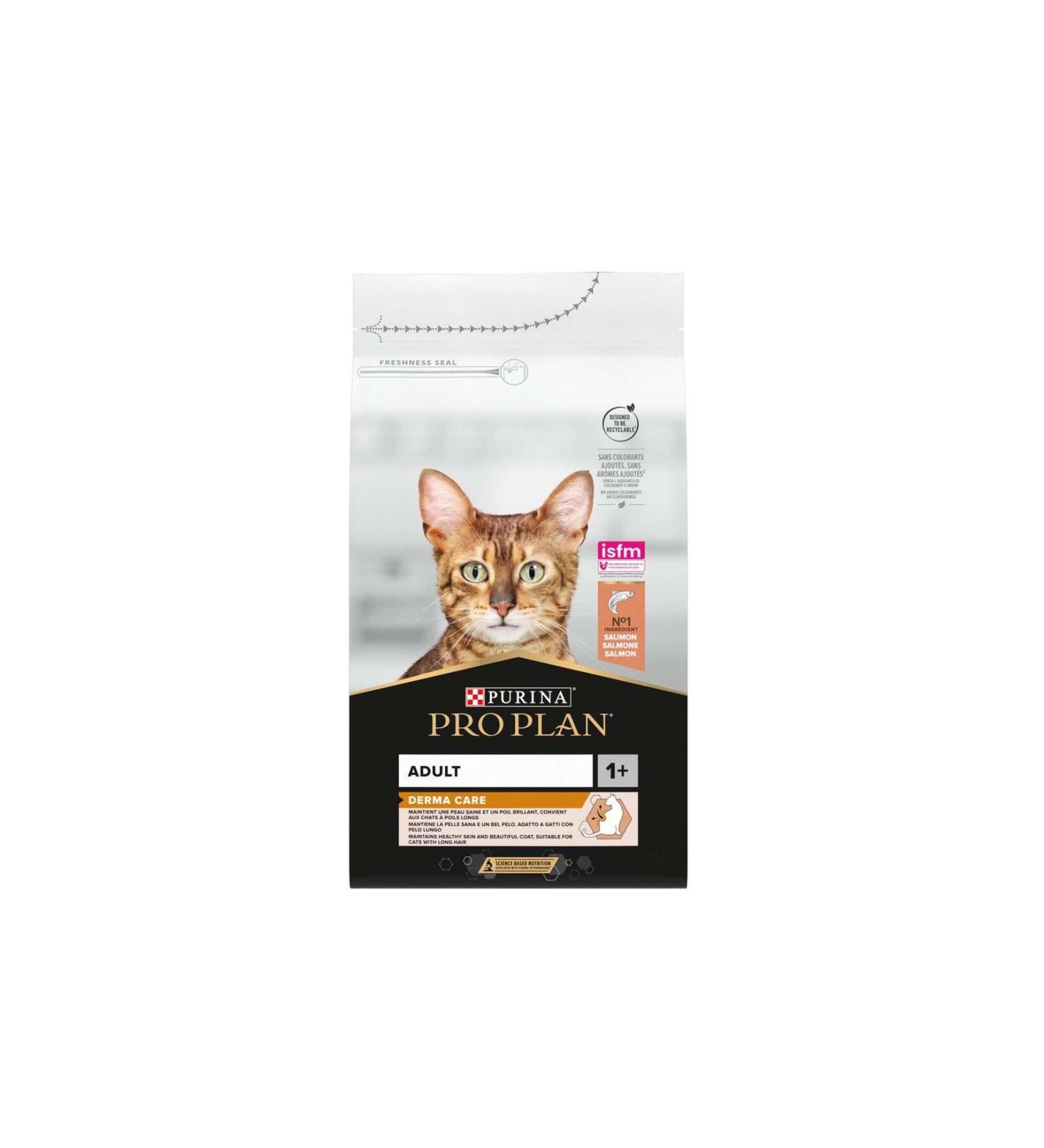 Pro Plan Pro Plan Derma Plus (Elegant Adult) Hairball Control Salmon Cat Food 10 Kg