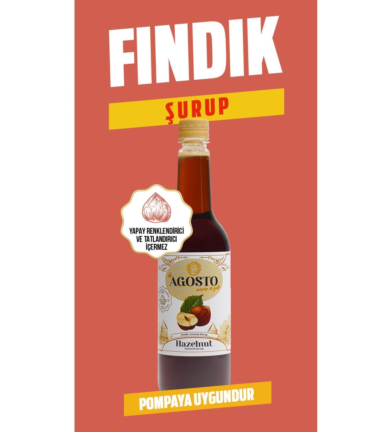 AGOSTO 6 X 750 ml Hazelnut Flavored Syrup