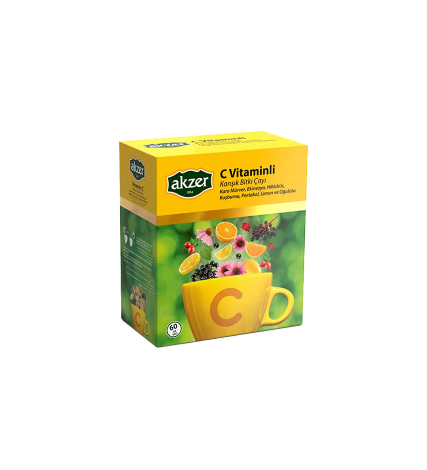 Akzer Vitamin C Mixed Herbal Tea 60 Pcs