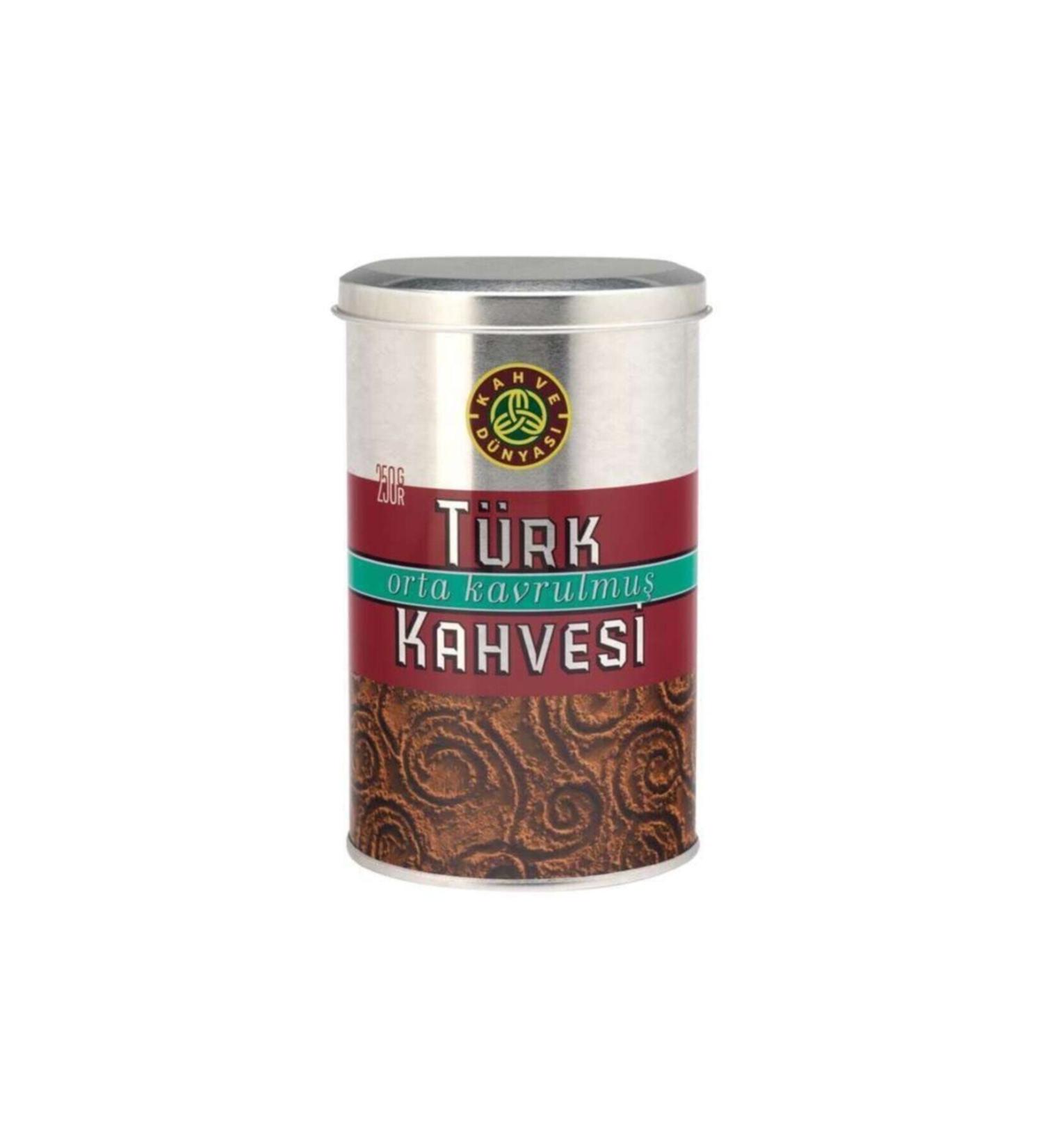 Kahve D nyas Medium Roast Turkish Coffee Tin Box 250 gr