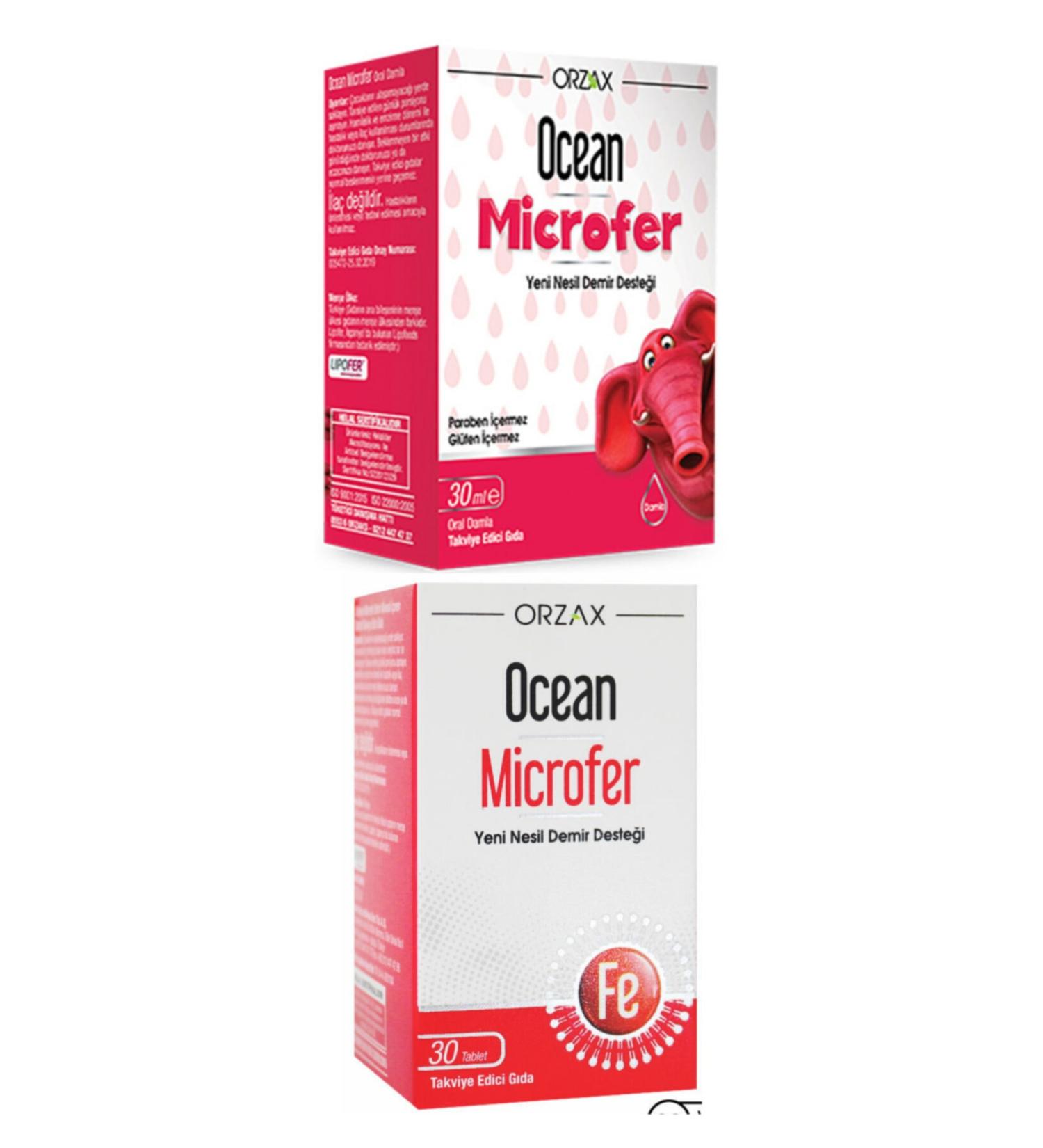 Ocean Microfer Drops 30 ml + Ocean Microfer 30 Tablets Family Pack