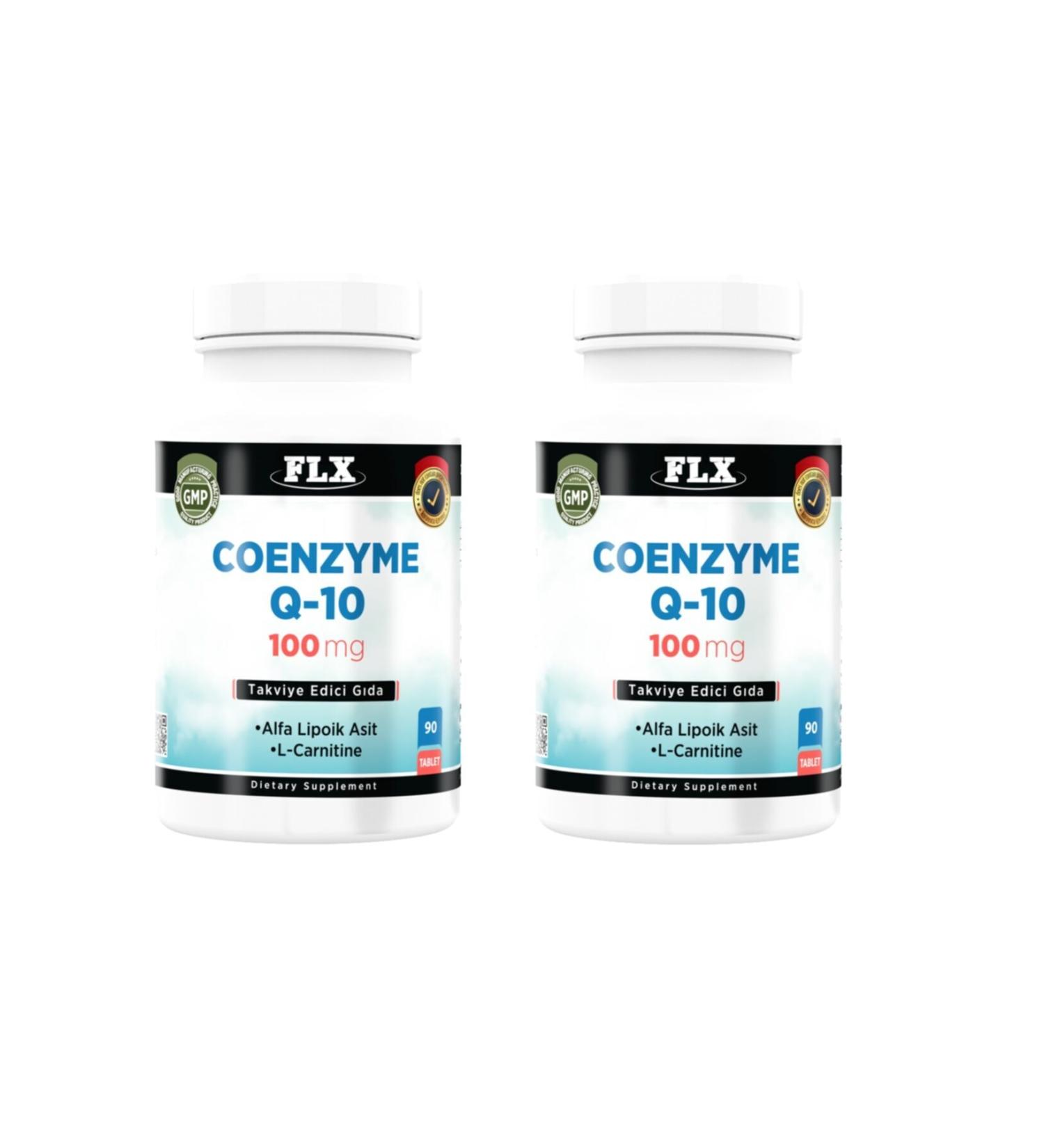 FLX Coenzyme Q10 Coenzyme Alpha Lipoic Acid L-carnitine 100 Mg 90 Tablets