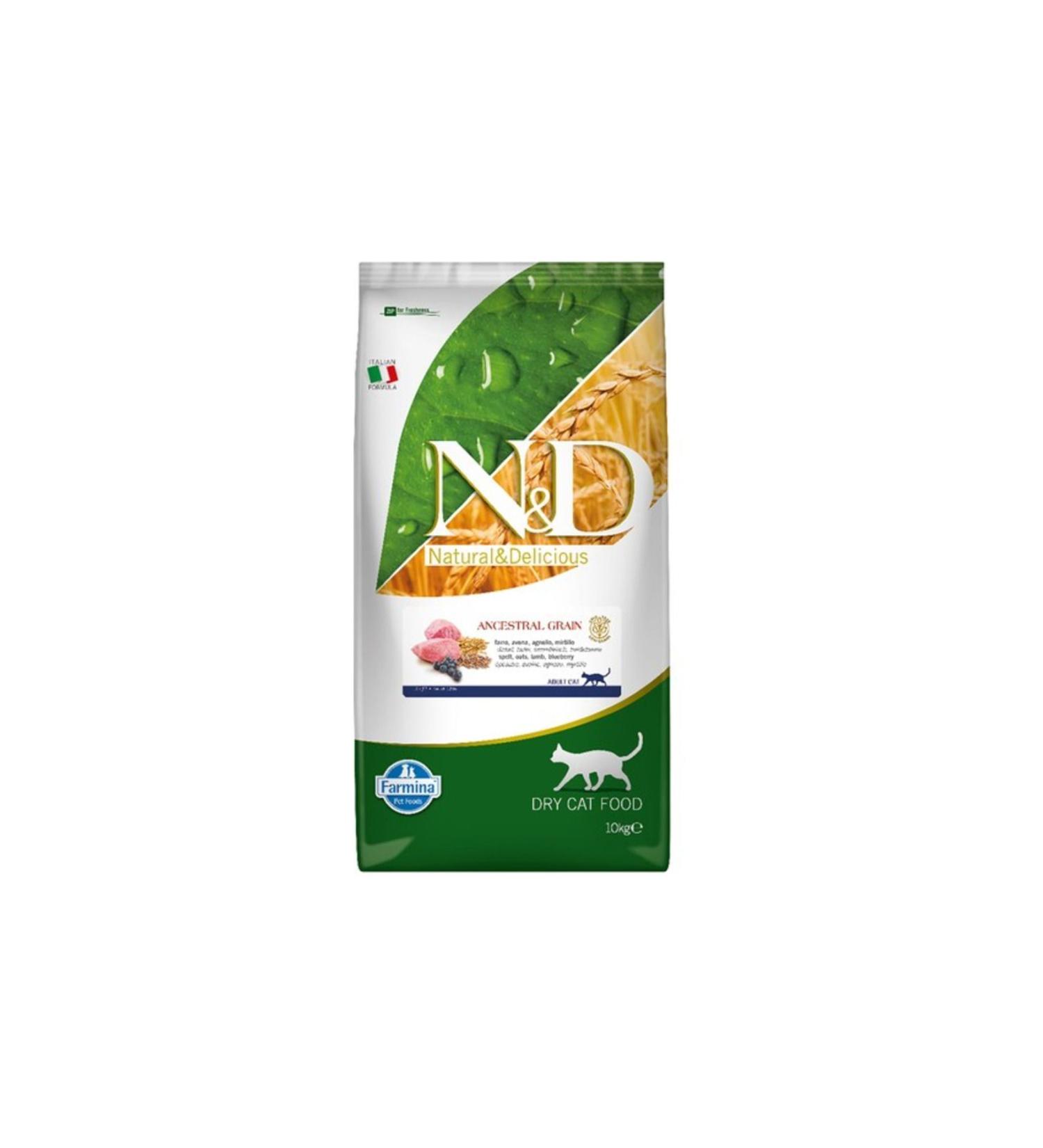 N & D Low Grain Lamb & Blueberry Adult Cat Food 10 Kg