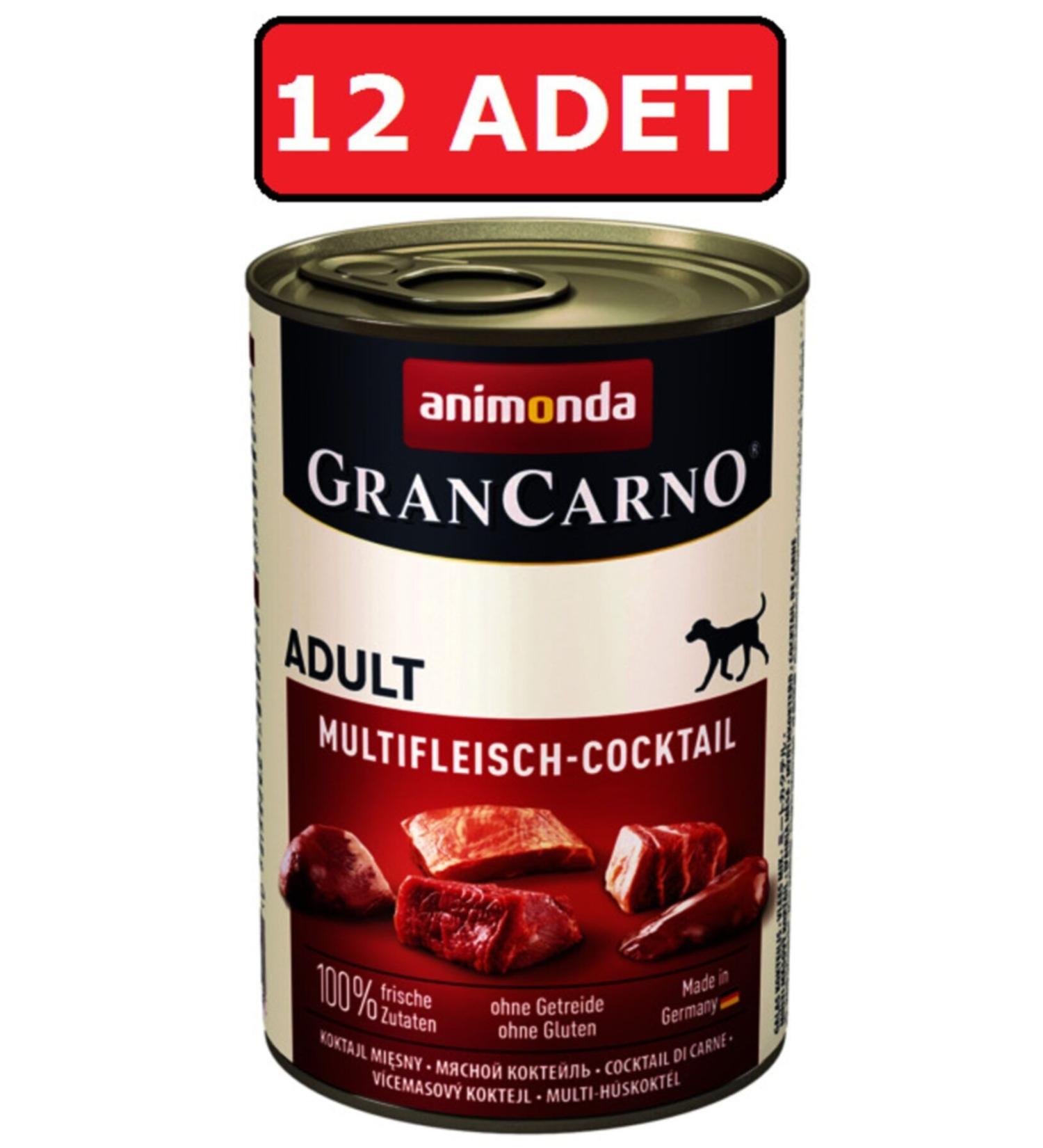 Animonda Grancarno Mixed Meat Dog Canned Food 400 gr 12 Pieces Wet Food Multifleisch Cocktail