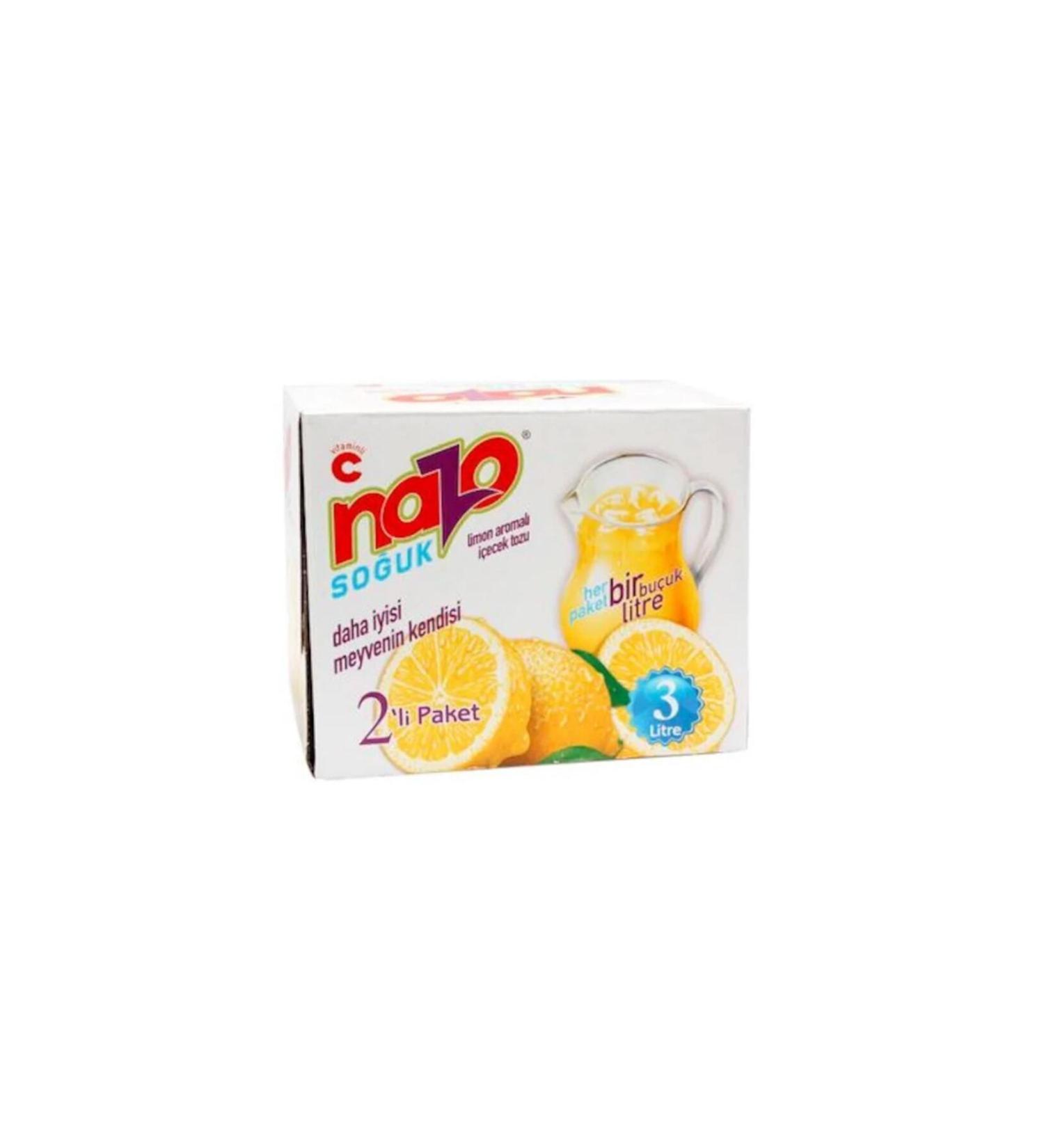 NAZO . Lemon Flavored Powder Drink 9 gr X 24 Pieces