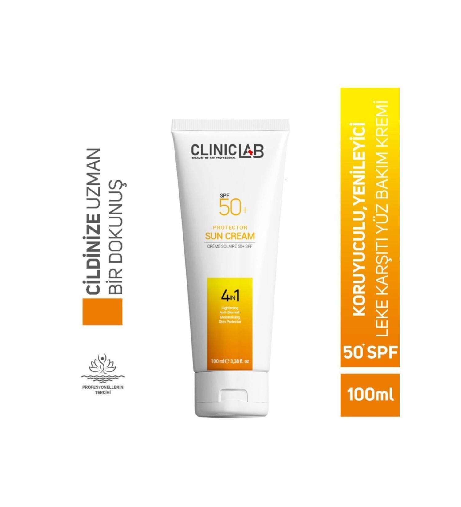 Cliniclab 50+SPF Protective Sun Cream 100 ml - (Tube)