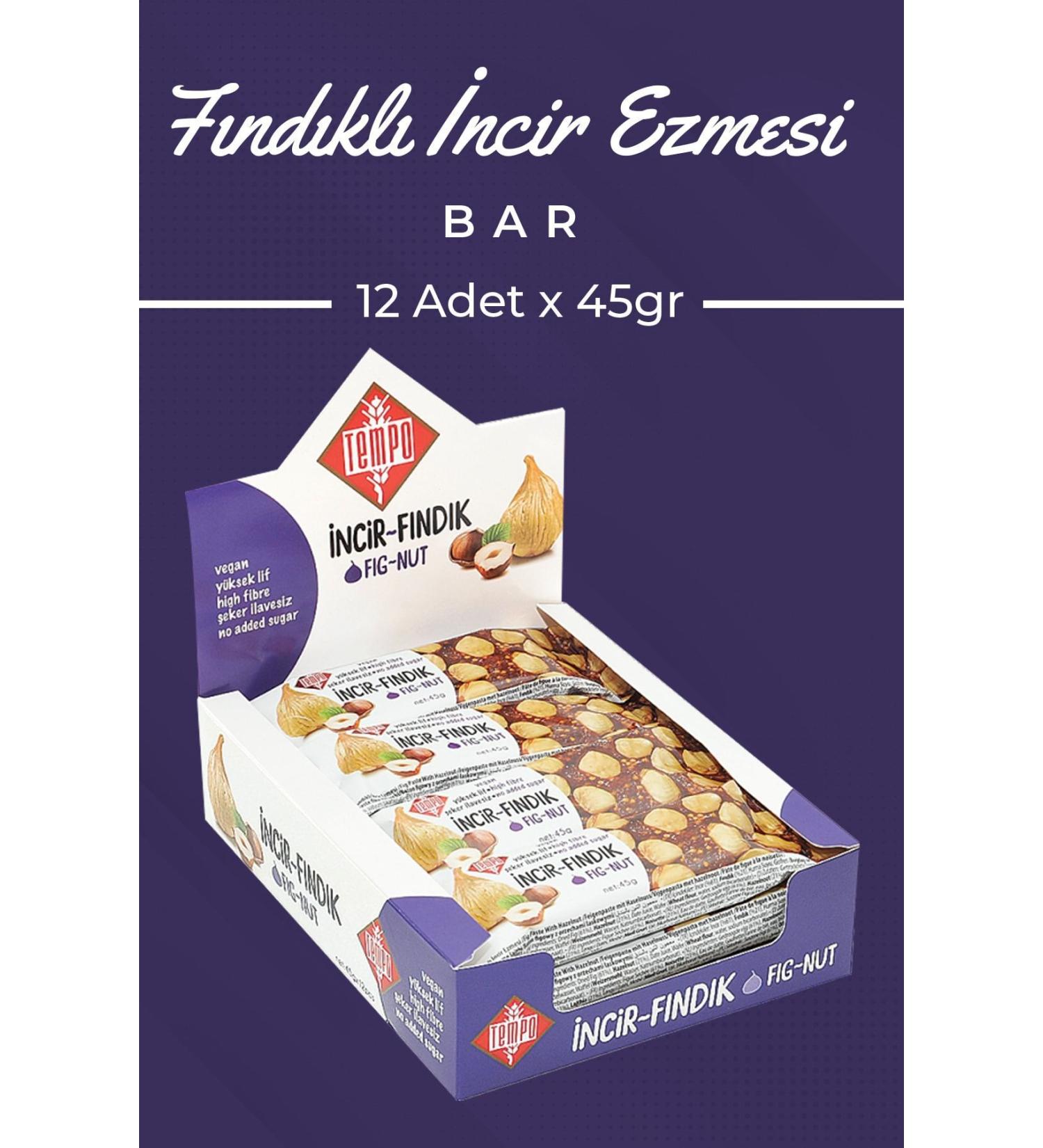 Tempo Confectionery Hazelnut Fig Paste 45gr 12 Piece Box