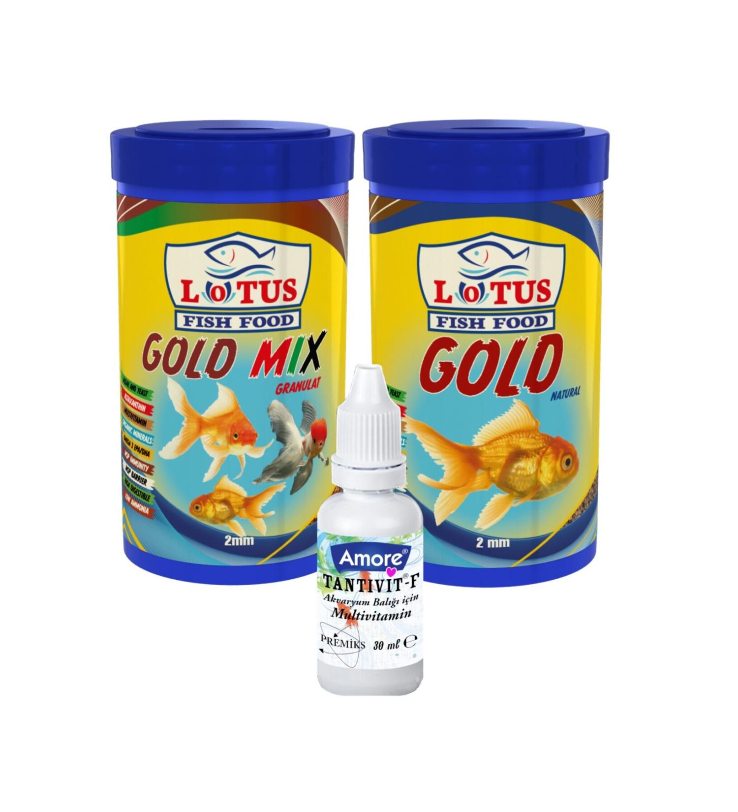 Lotus Goldfish Food Vitamin Set 100 Ml Gold Natural 100 Ml Gold Mix Vitamin - Buy Online on GoSupps.com