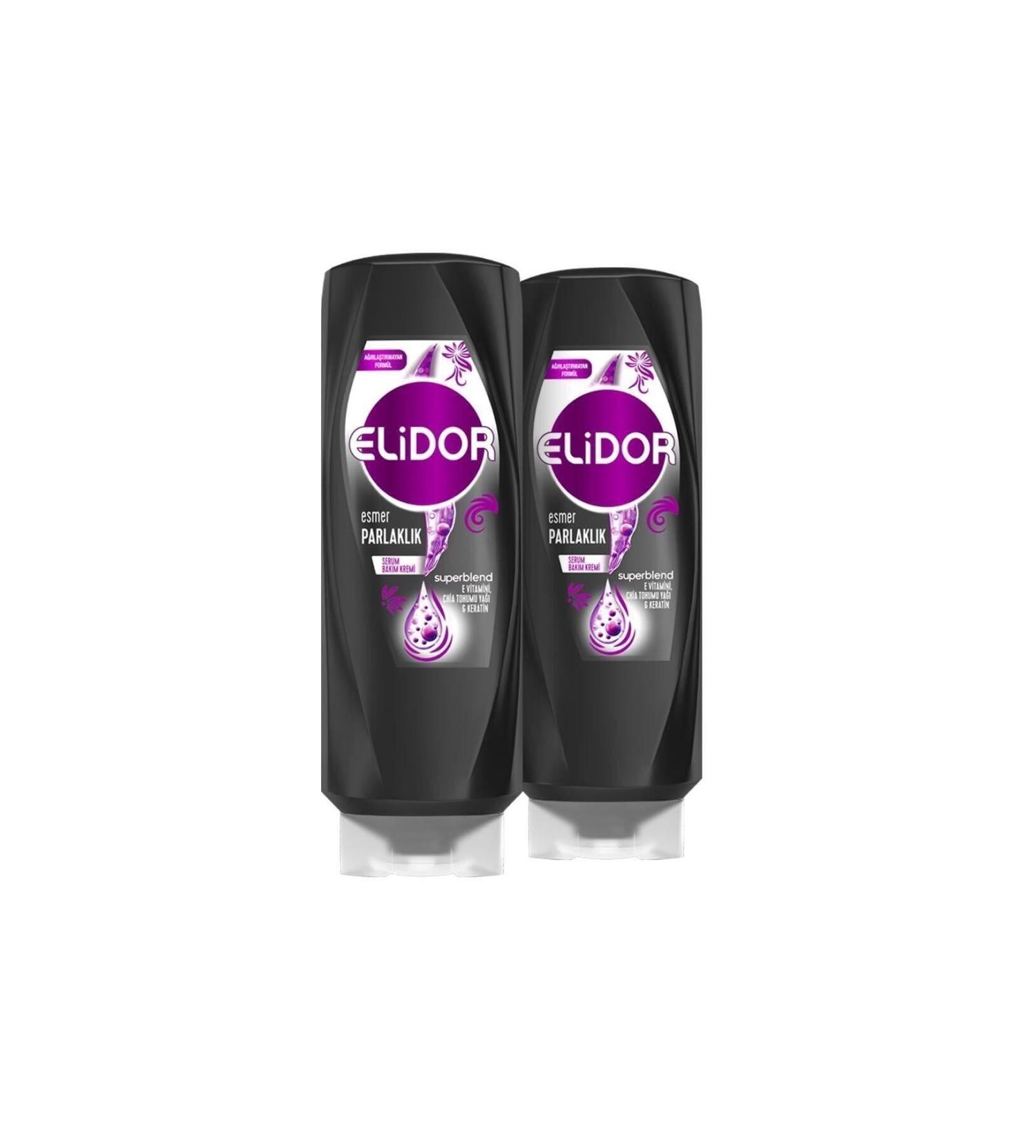 Elidor Brunette Shine Serum Care Cream 500 ml X2